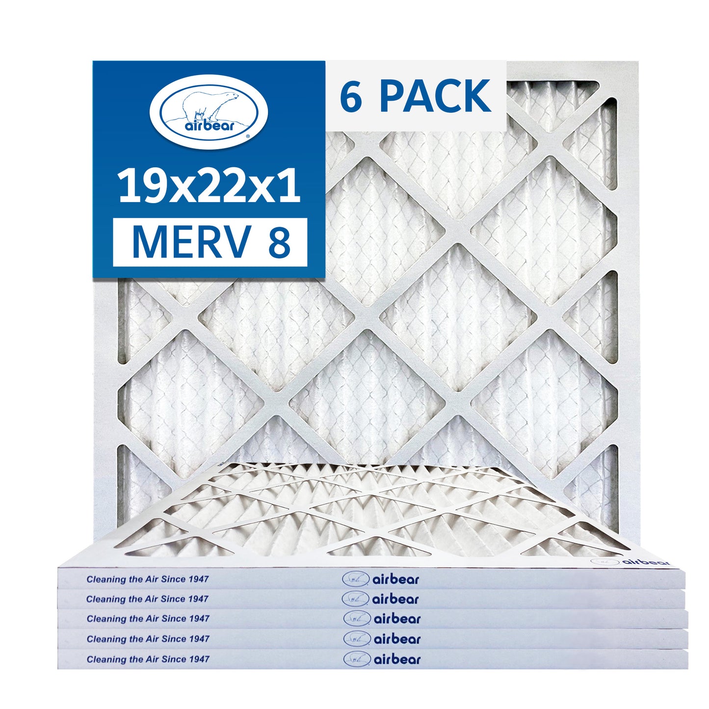 Air Bear 19x22x1 Pleated Air Filter