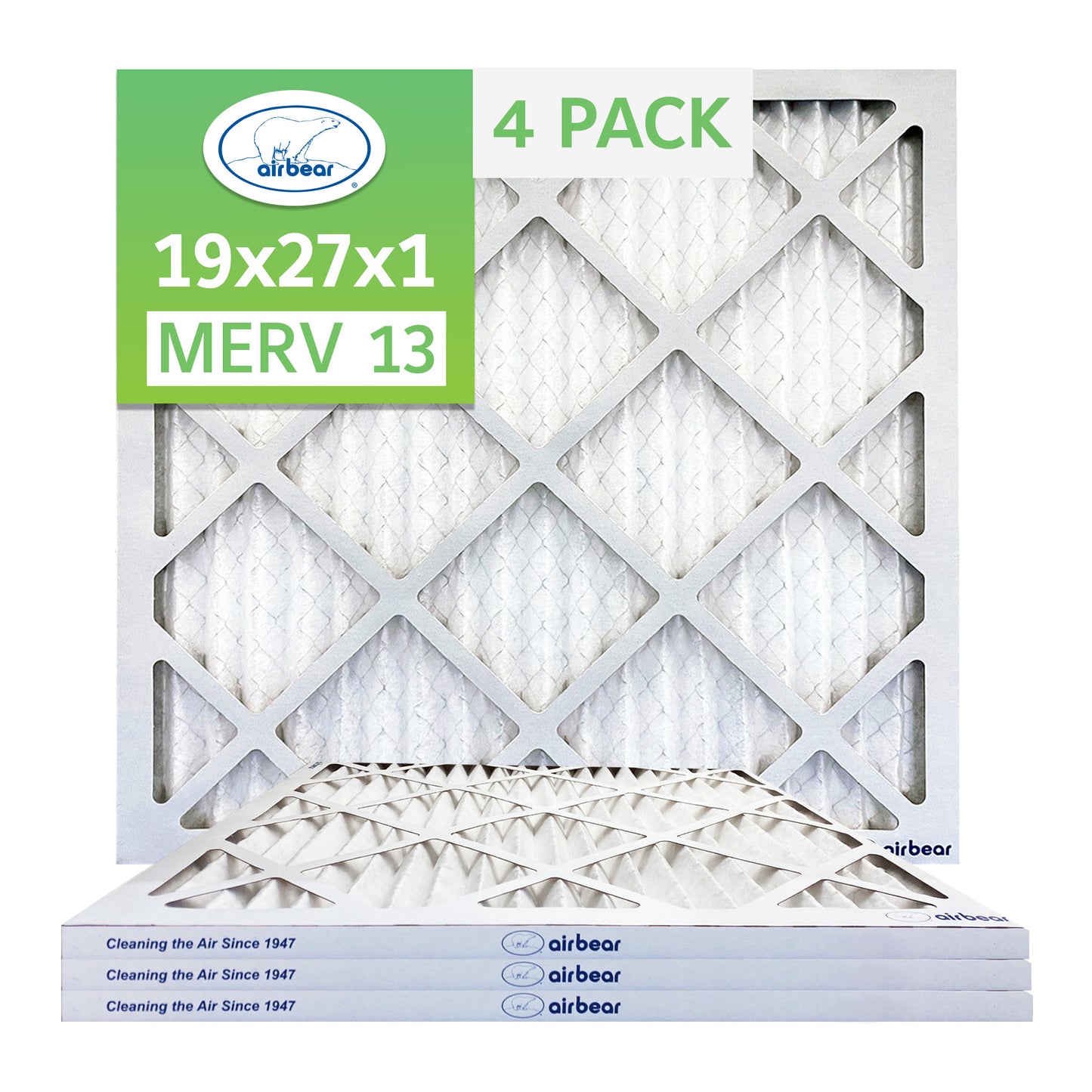 Air Bear 19x27x1 Pleated Air Filter