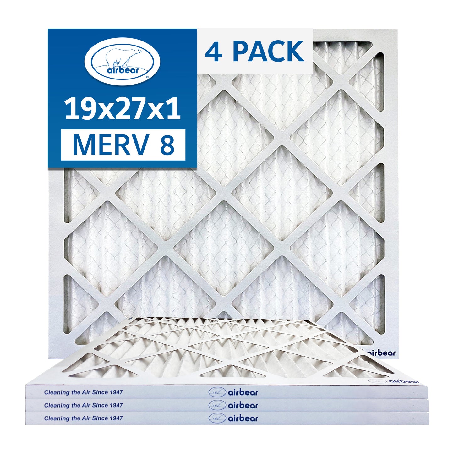 Air Bear 19x27x1 Pleated Air Filter