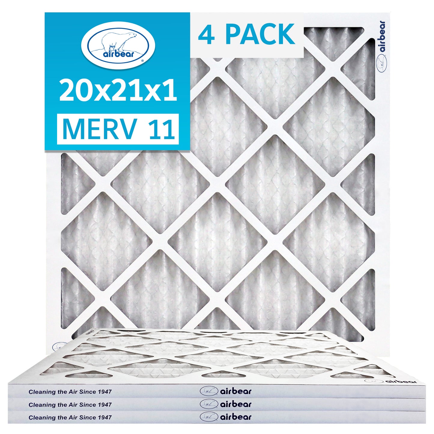 Air Bear 20x21x1 Pleated Air Filter