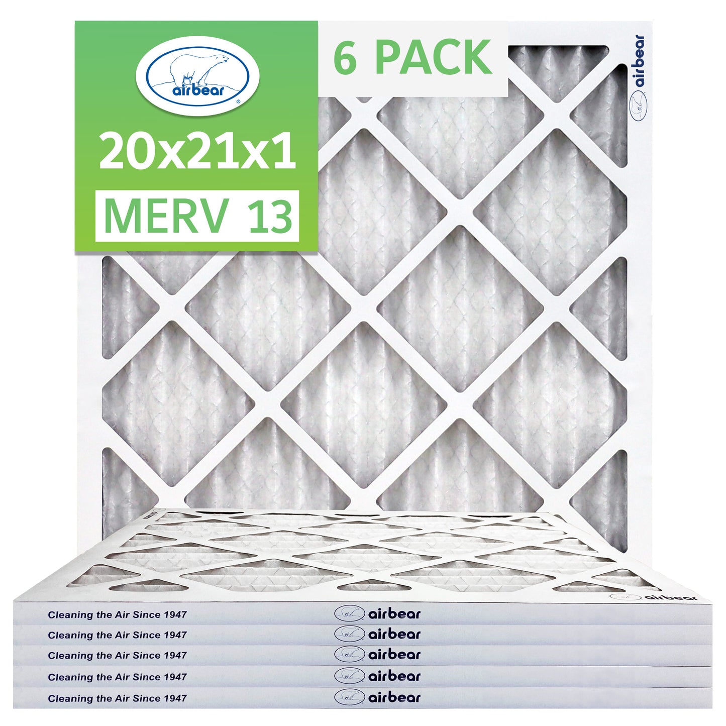 Air Bear 20x21x1 Pleated Air Filter