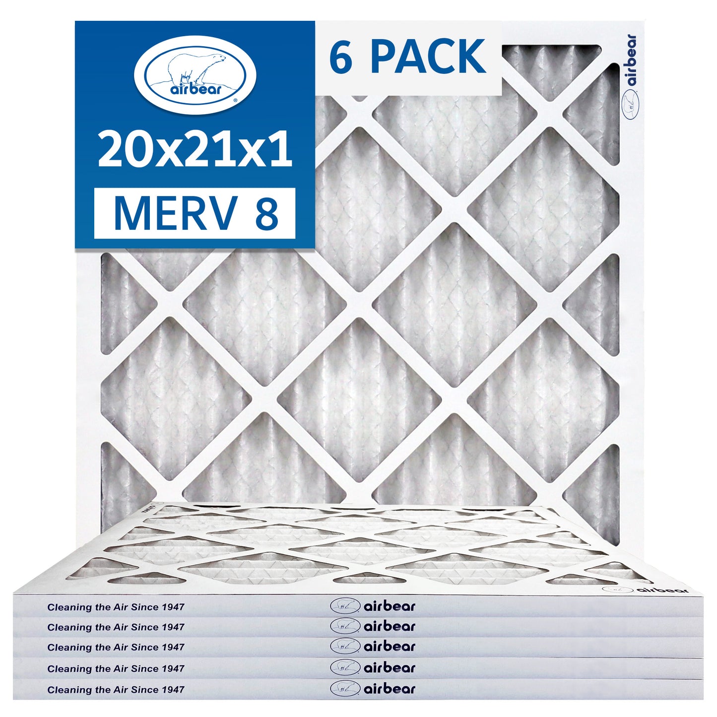 Air Bear 20x21x1 Pleated Air Filter