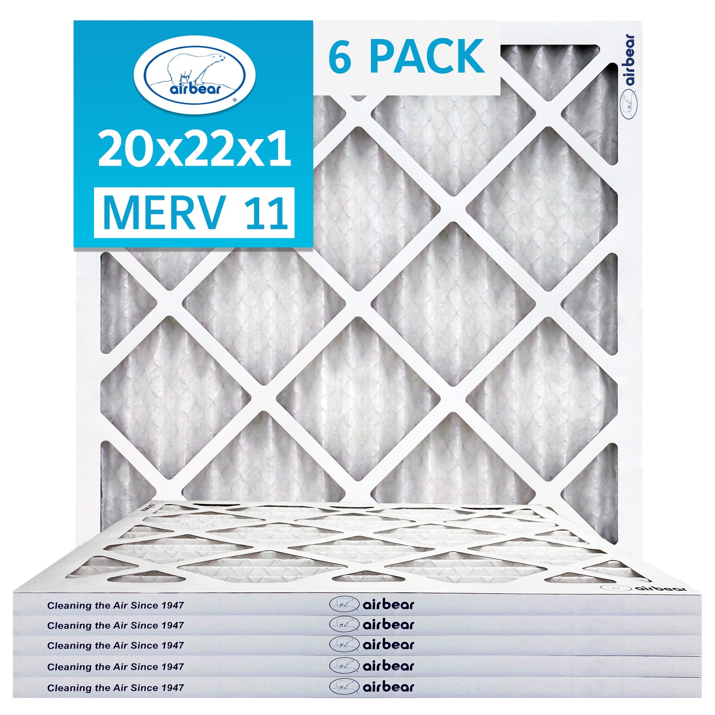 Air Bear 20x22x1 Pleated Air Filter