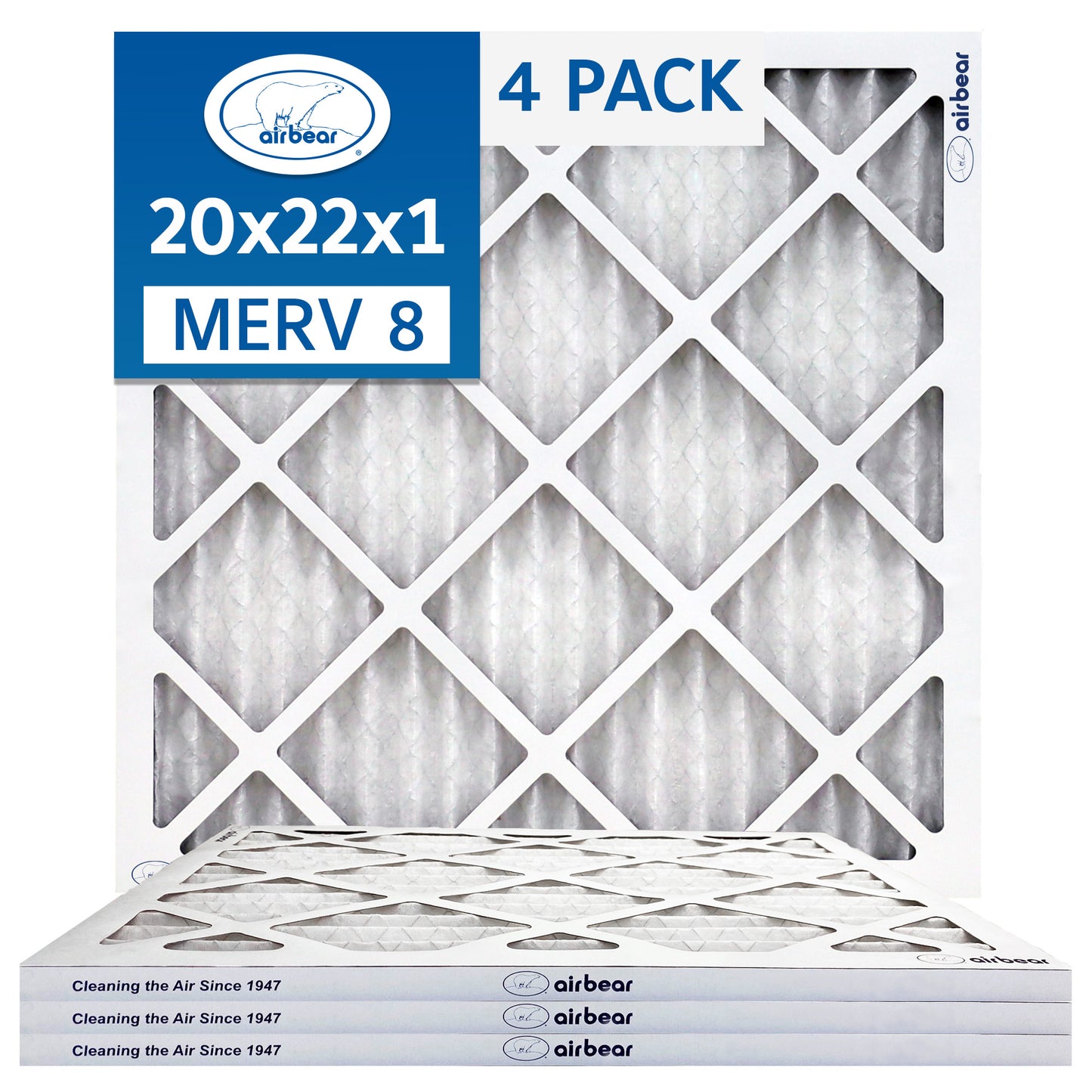 Air Bear 20x22x1 Pleated Air Filter