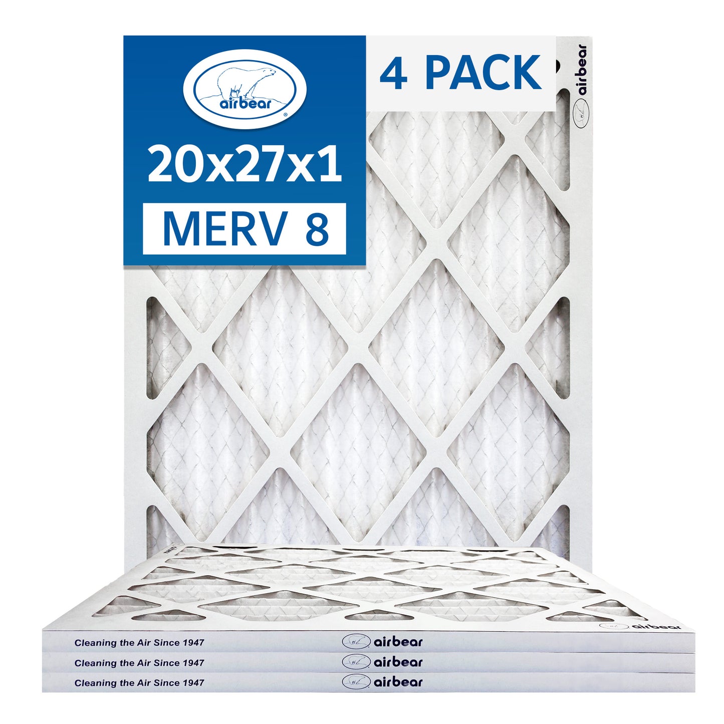 Air Bear 20x27x1 Pleated Air Filter