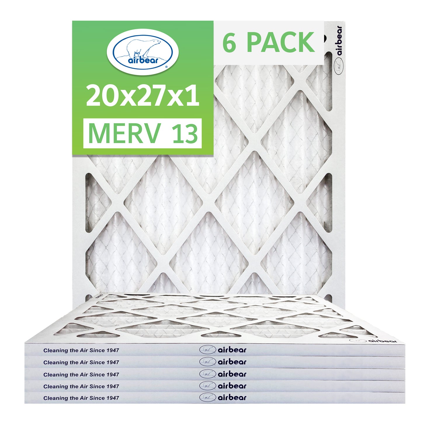 Air Bear 20x27x1 Pleated Air Filter