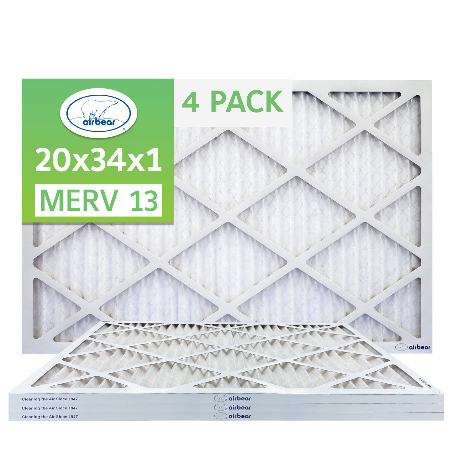 Air Bear 20x34x1 Pleated Air Filter