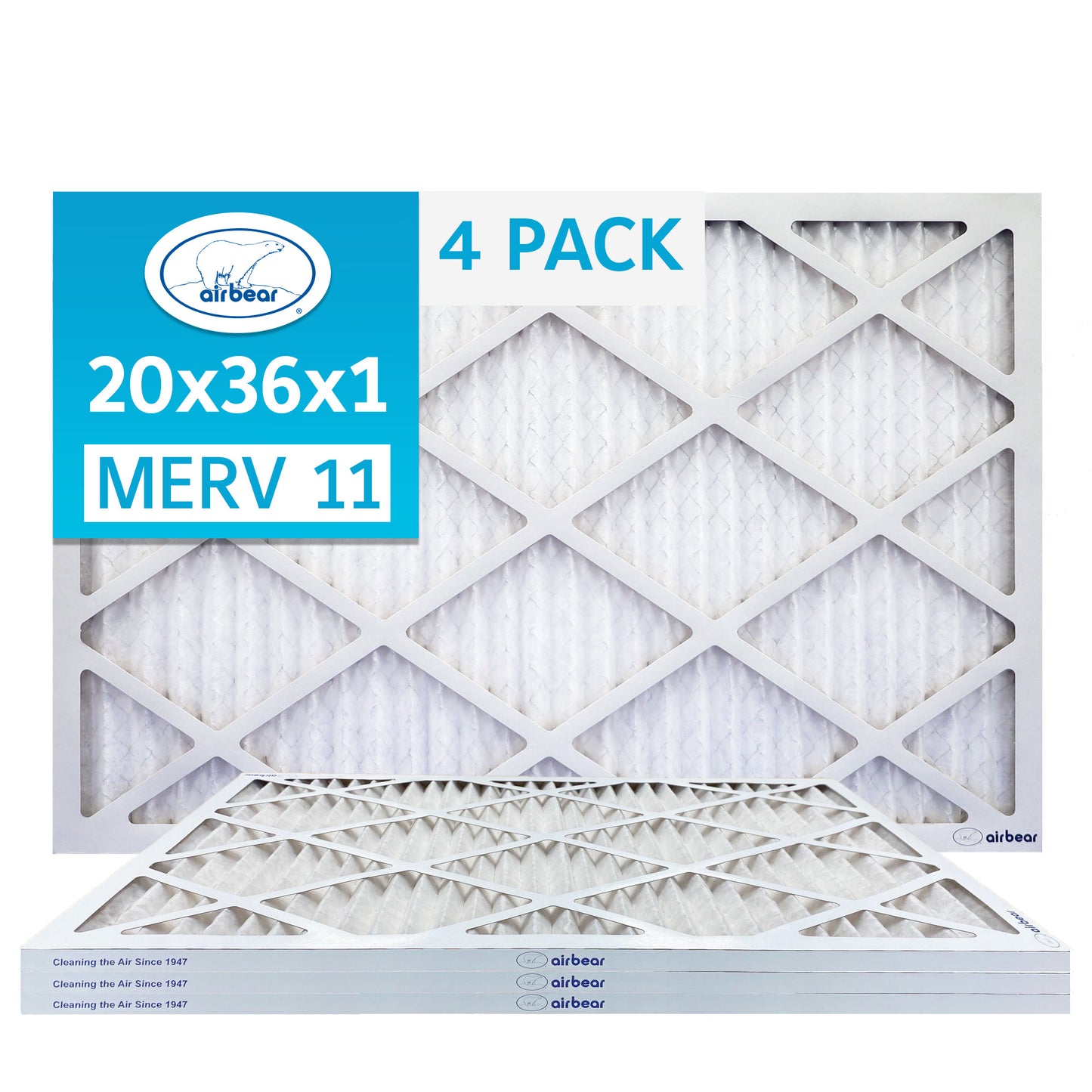 Air Bear 20x36x1 Pleated Air Filter