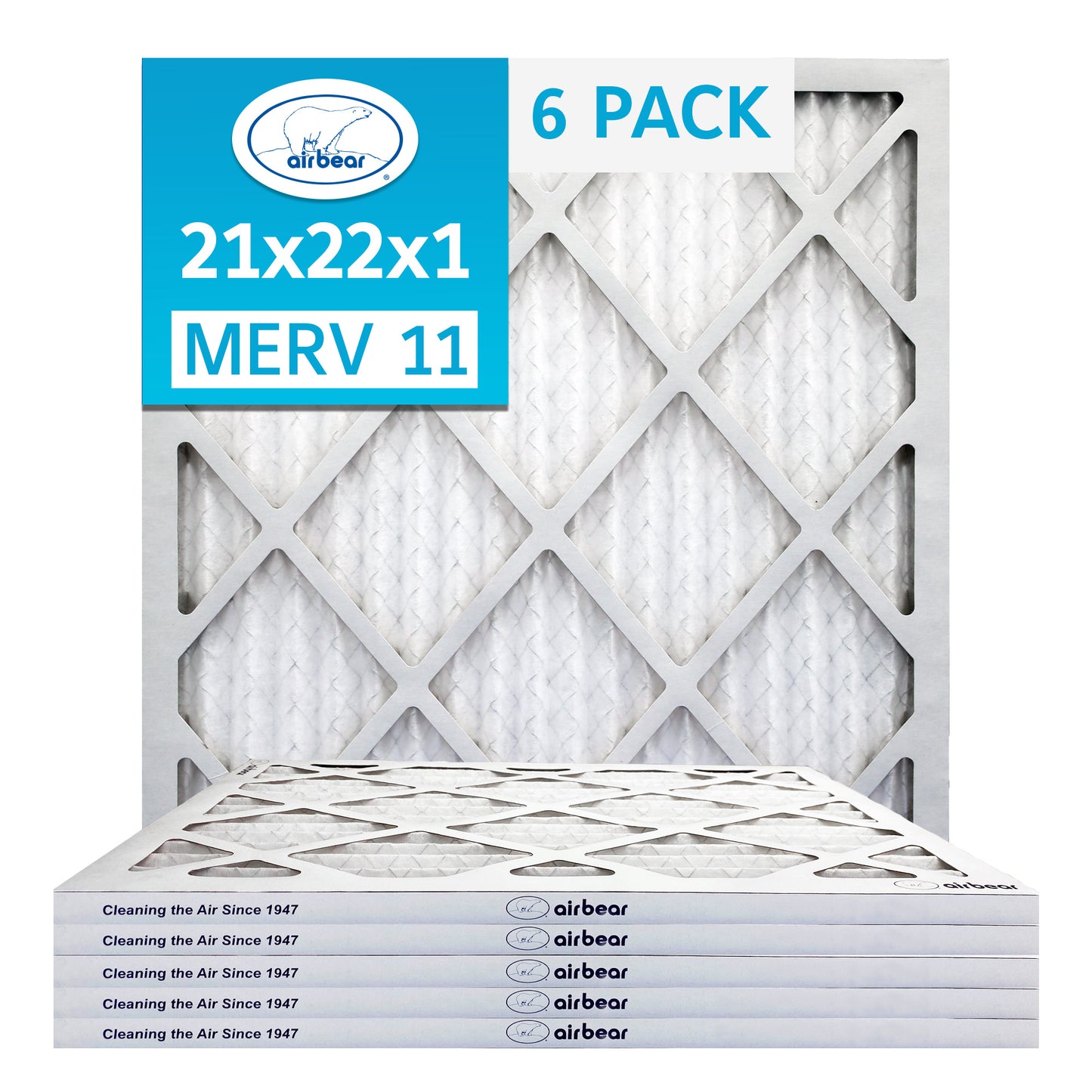 Air Bear 21x22x1 Pleated Air Filter