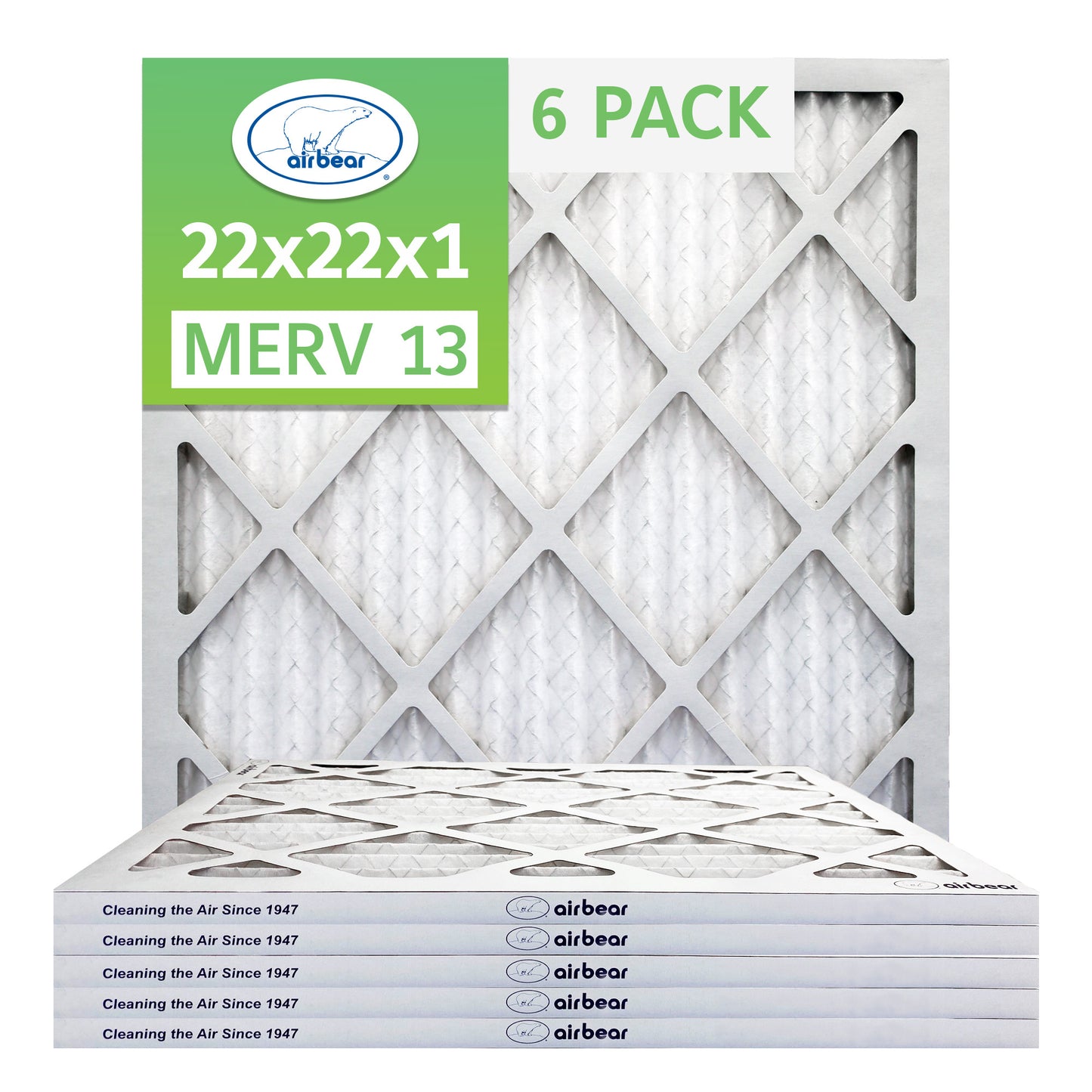 Air Bear 22x22x1 Pleated Air Filter