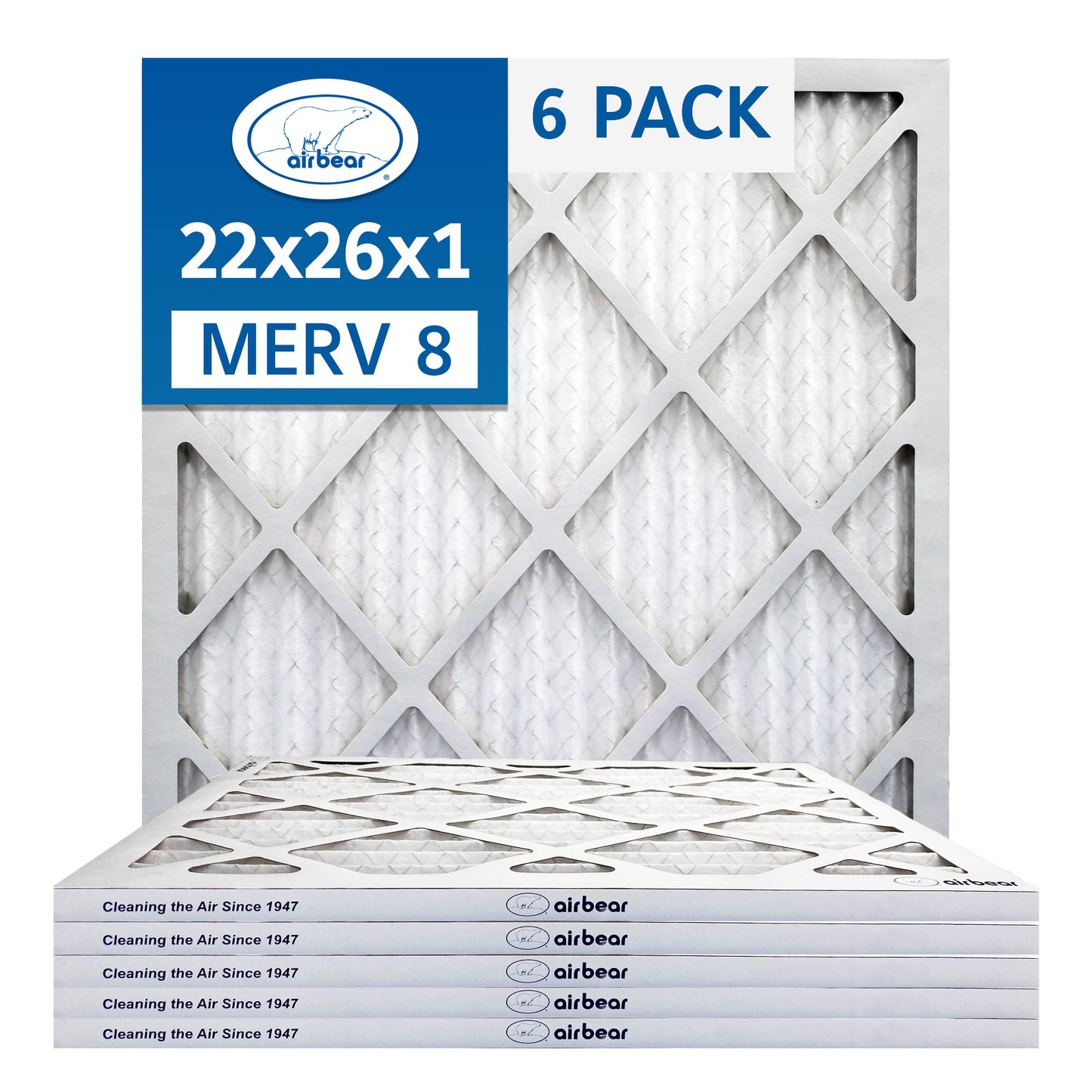 Air Bear 22x26x1 Pleated Air Filter