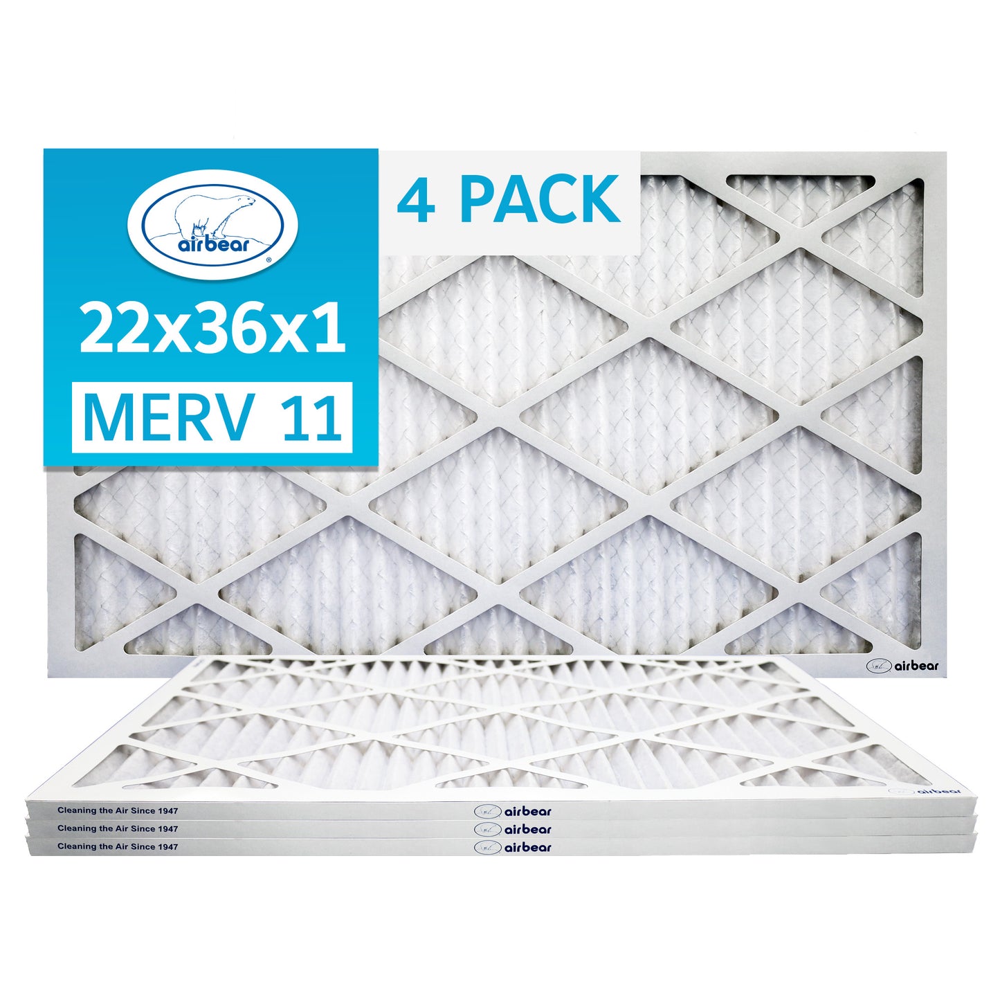 Air Bear 22x36x1 Pleated Air Filter