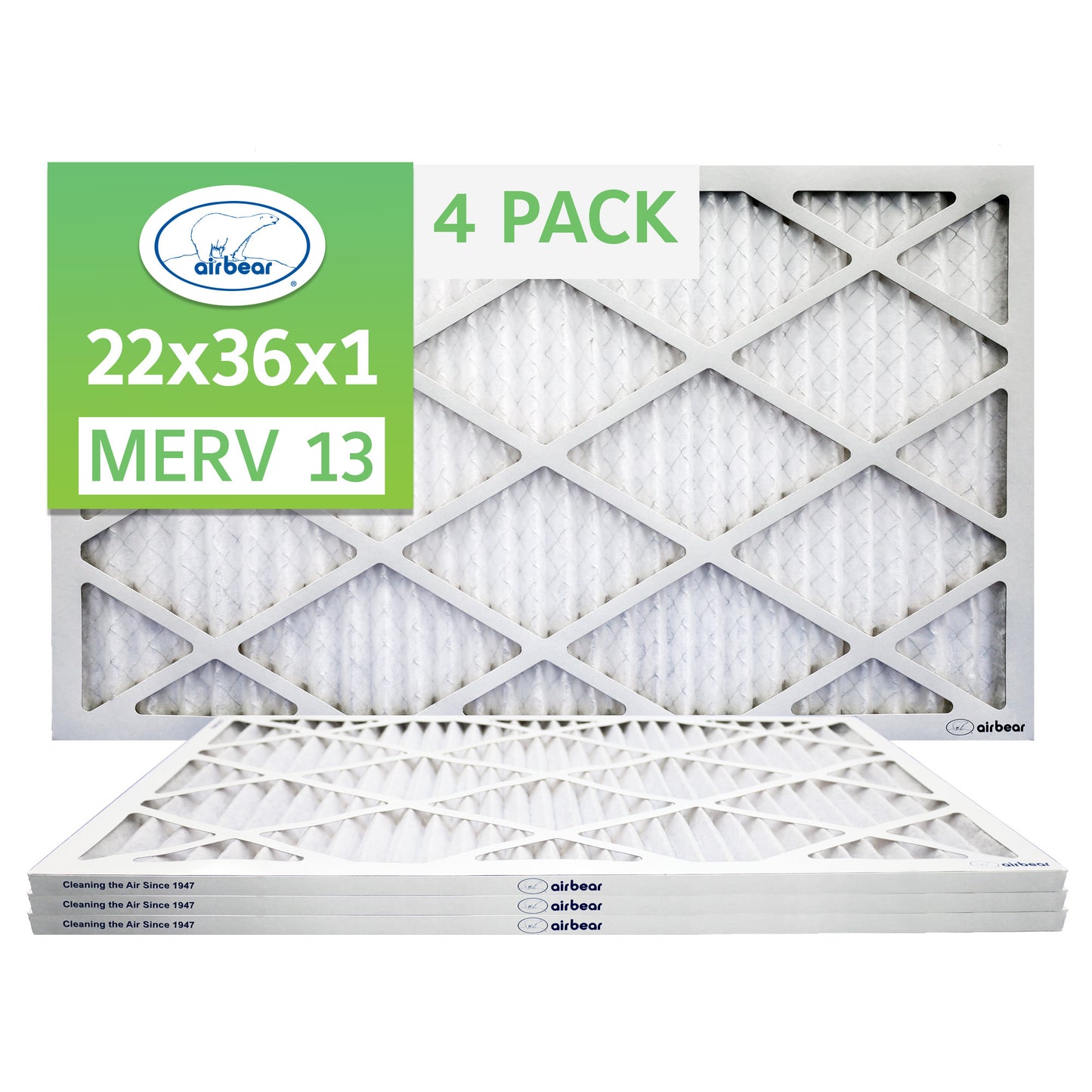 Air Bear 22x36x1 Pleated Air Filter