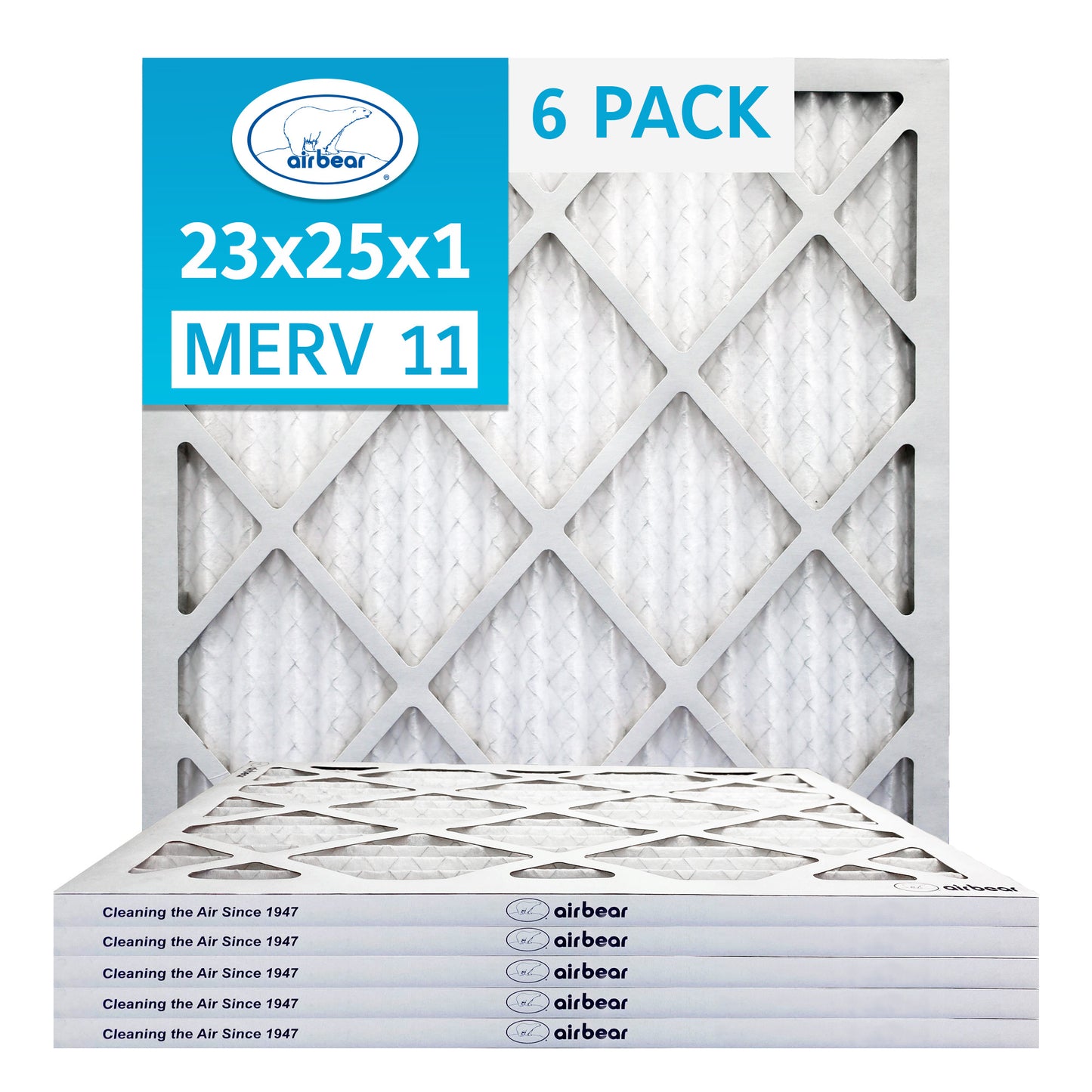 Air Bear 23x25x1 Pleated Air Filter