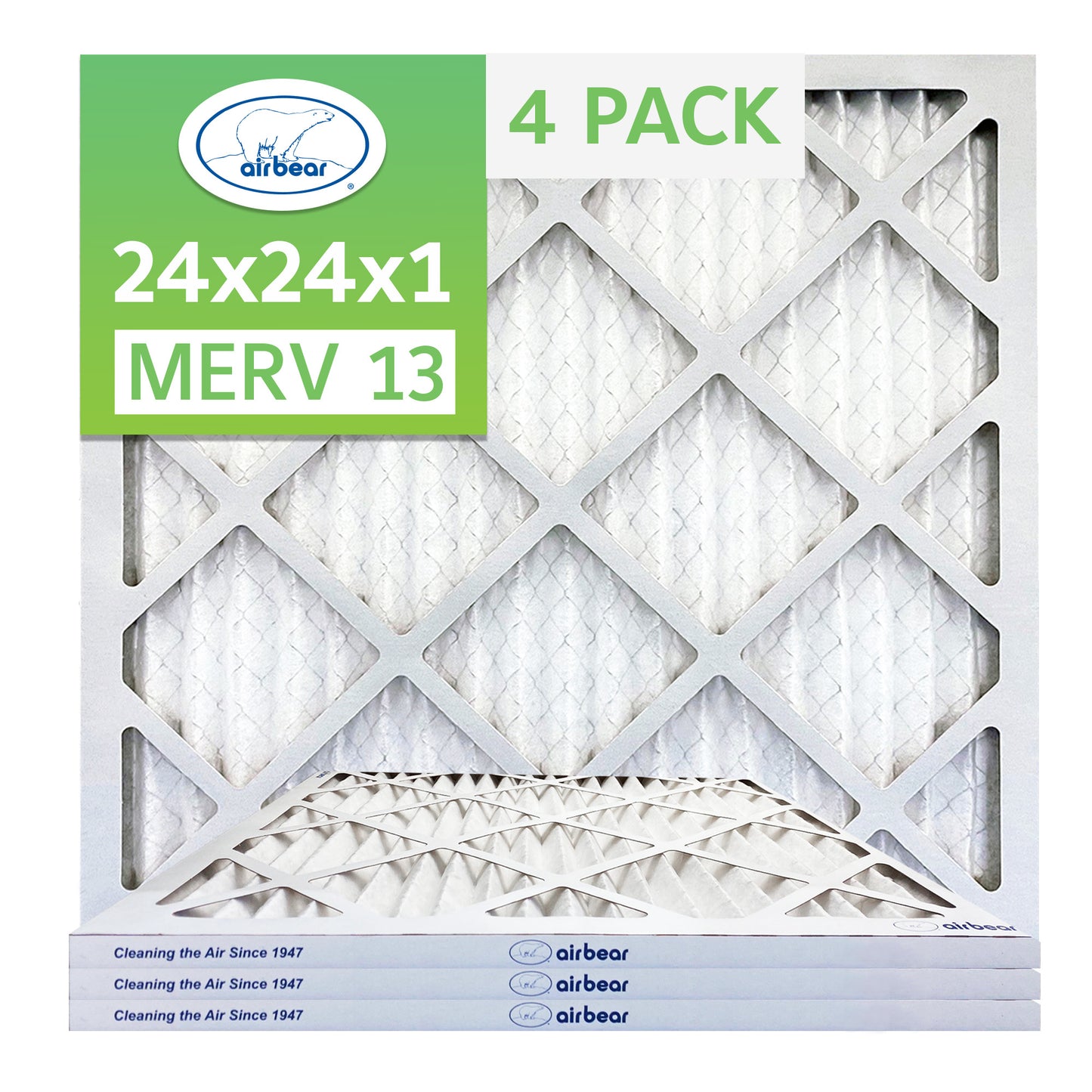 Air Bear 24x24x1 Pleated Air Filter