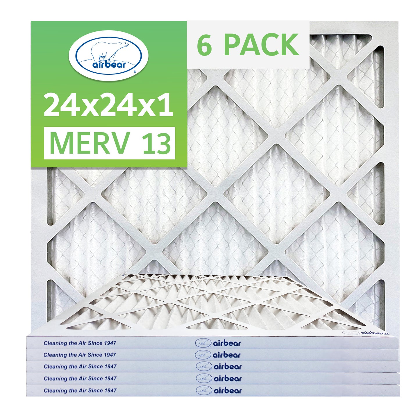 Air Bear 24x24x1 Pleated Air Filter