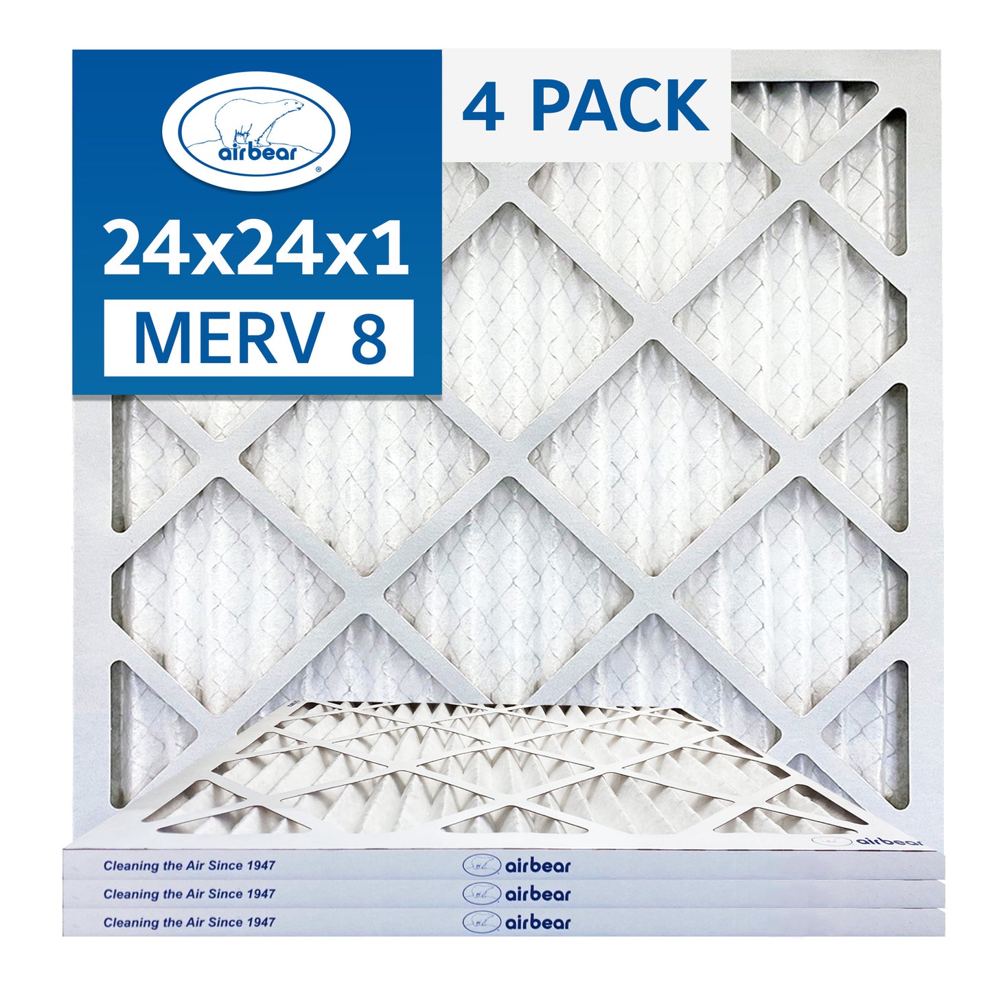 Air Bear 24x24x1 Pleated Air Filter