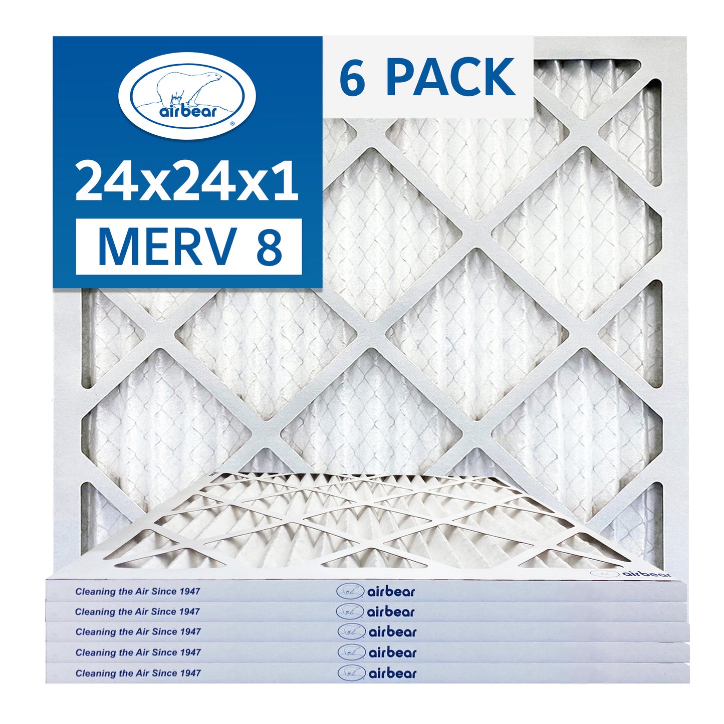 Air Bear 24x24x1 Pleated Air Filter