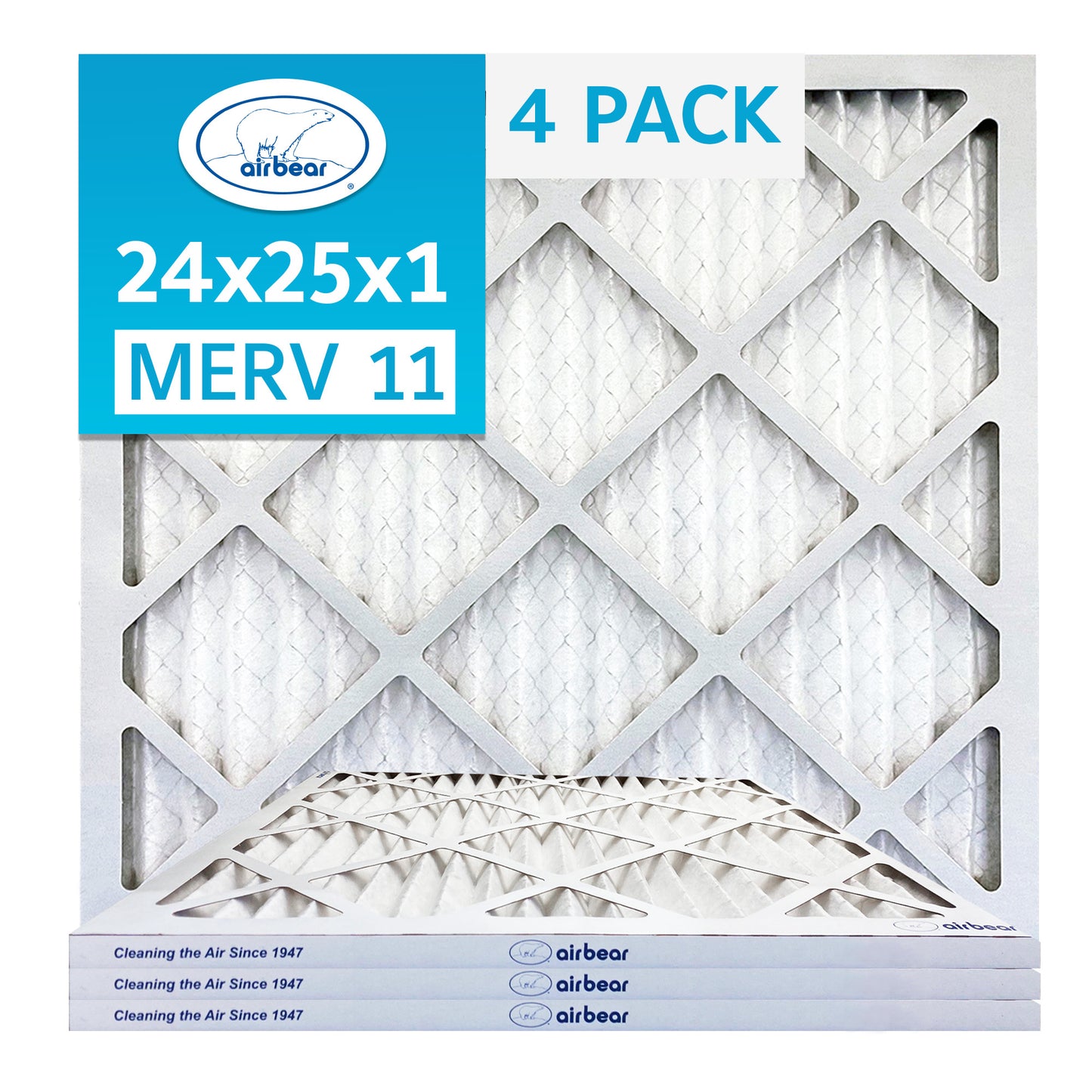 Air Bear 24x25x1 Pleated Air Filter