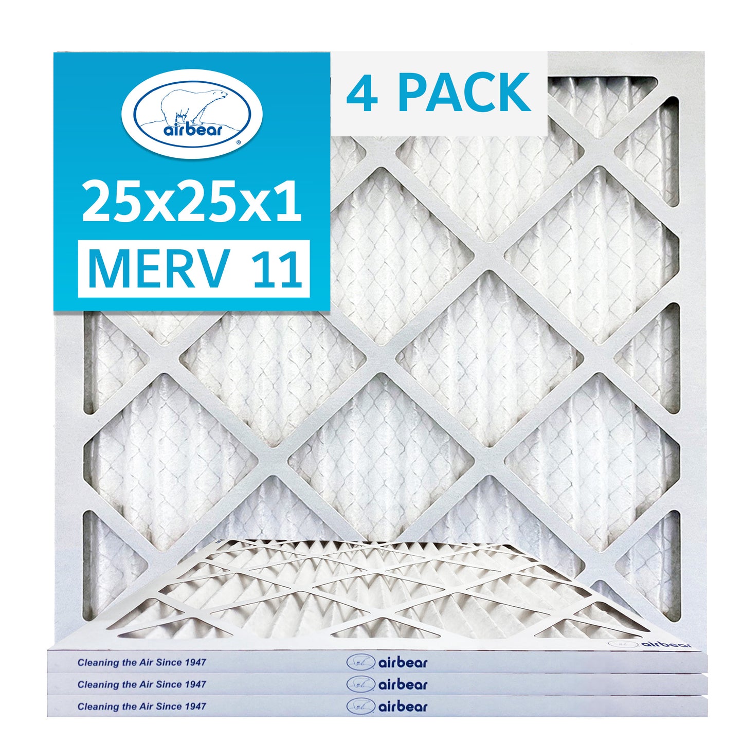 Air Bear 25x25x1 Pleated Air Filter