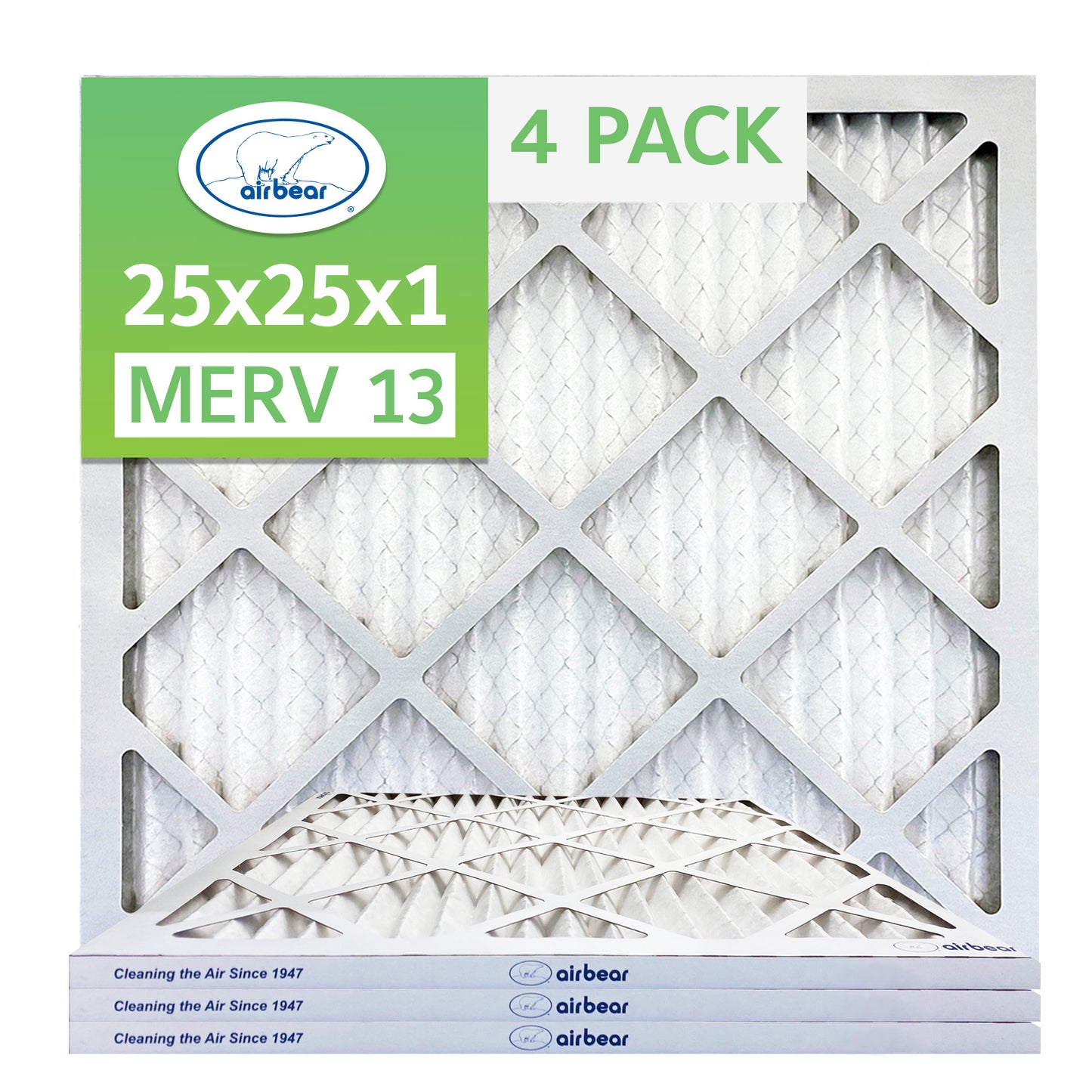 Air Bear 25x25x1 Pleated Air Filter