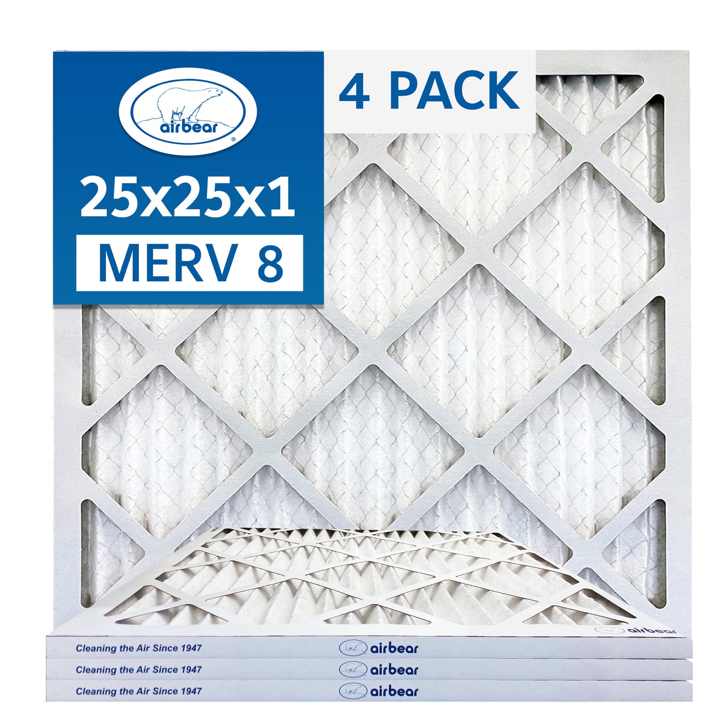 Air Bear 25x25x1 Pleated Air Filter