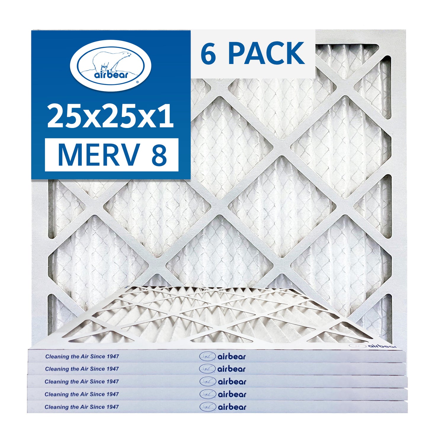 Air Bear 25x25x1 Pleated Air Filter