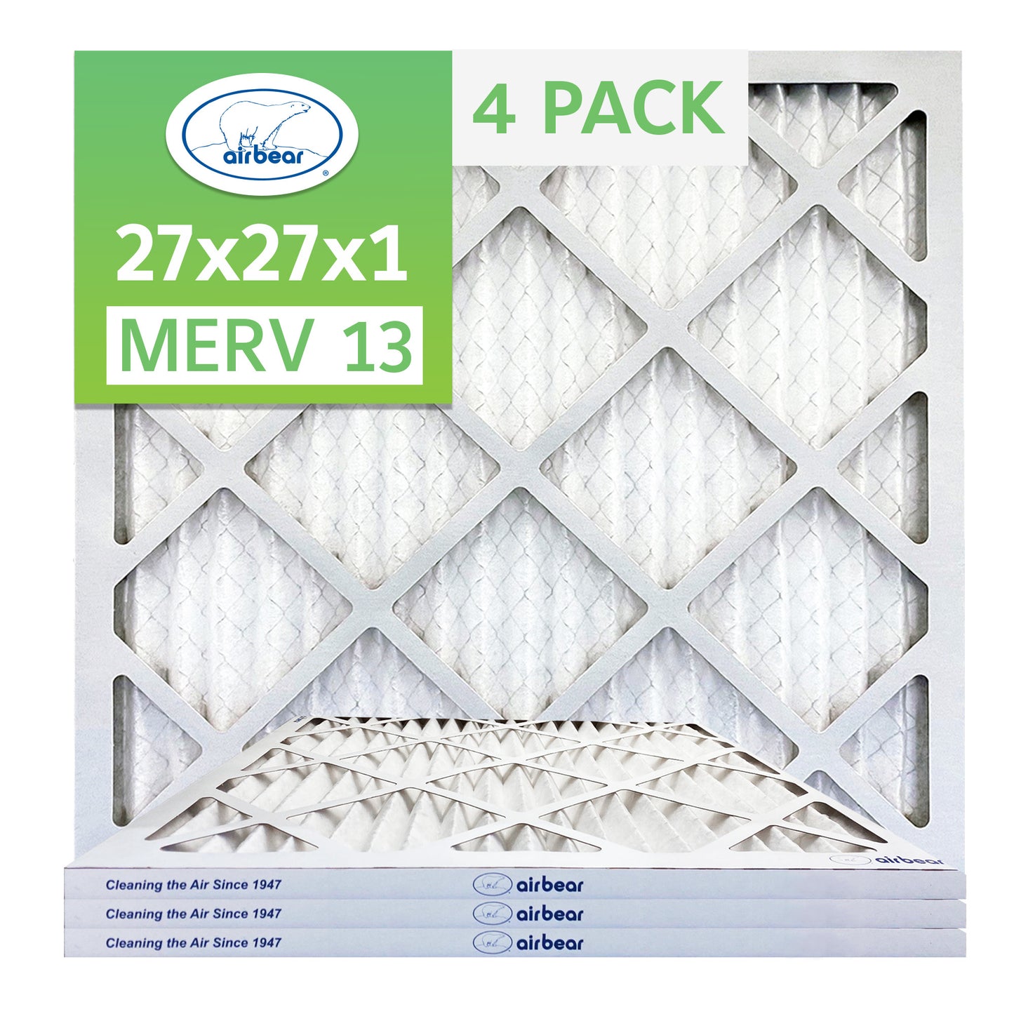 Air Bear 27x27x1 Pleated Air Filter