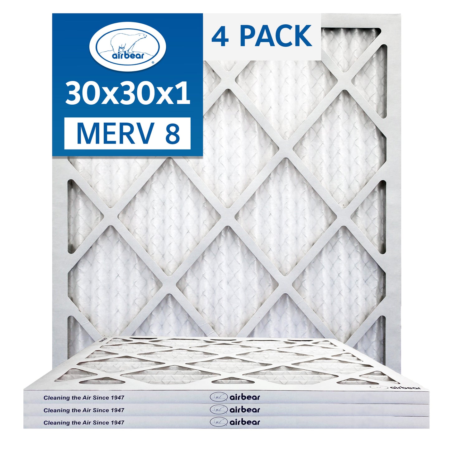 Air Bear 30x30x1 Pleated Air Filter