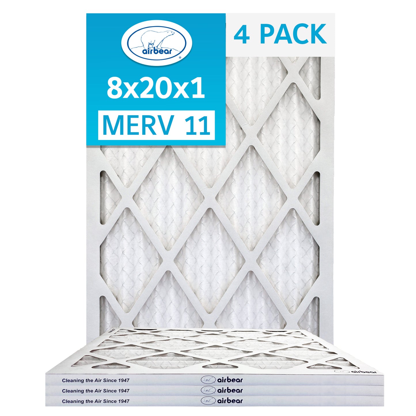 Air Bear 8x20x1 Pleated Air Filter