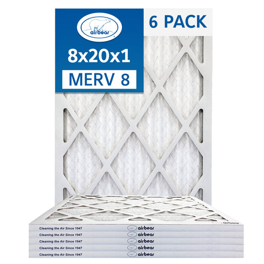 Air Bear 8x20x1 Pleated Air Filter