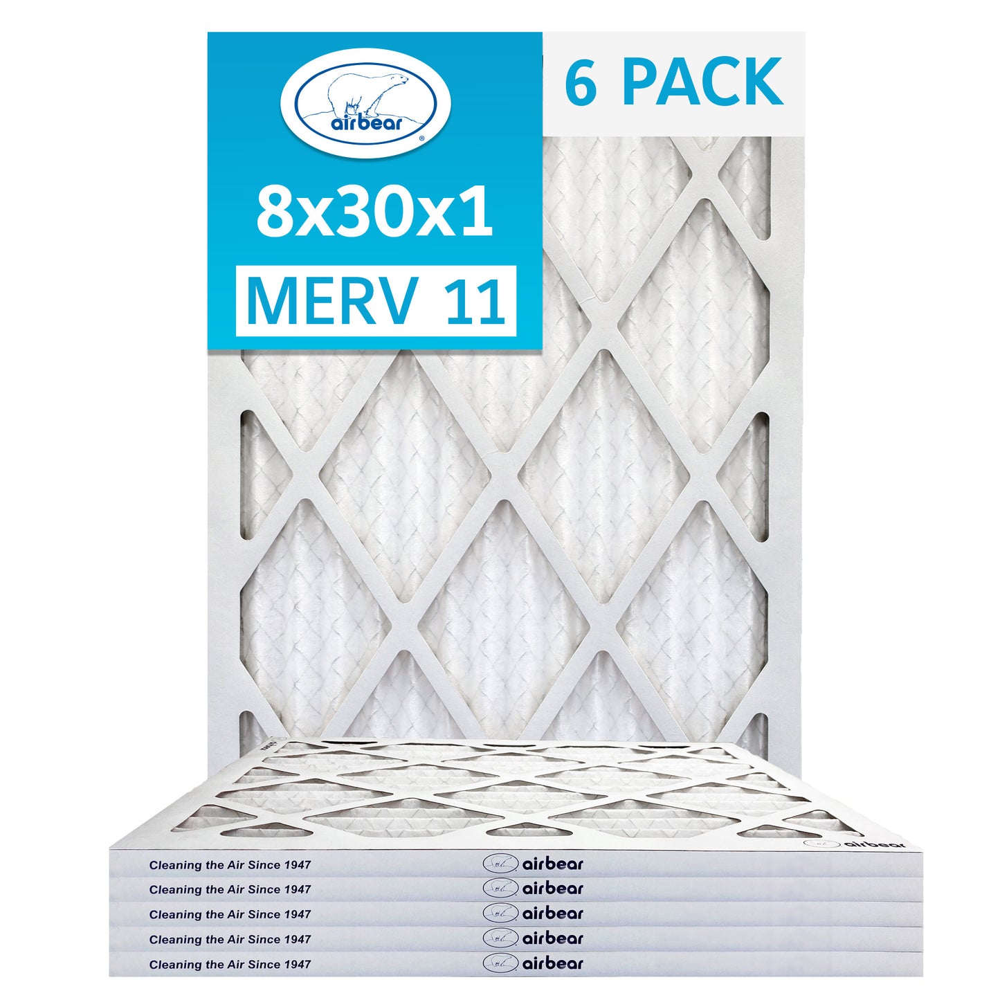 Air Bear 8x30x1 Pleated Air Filter