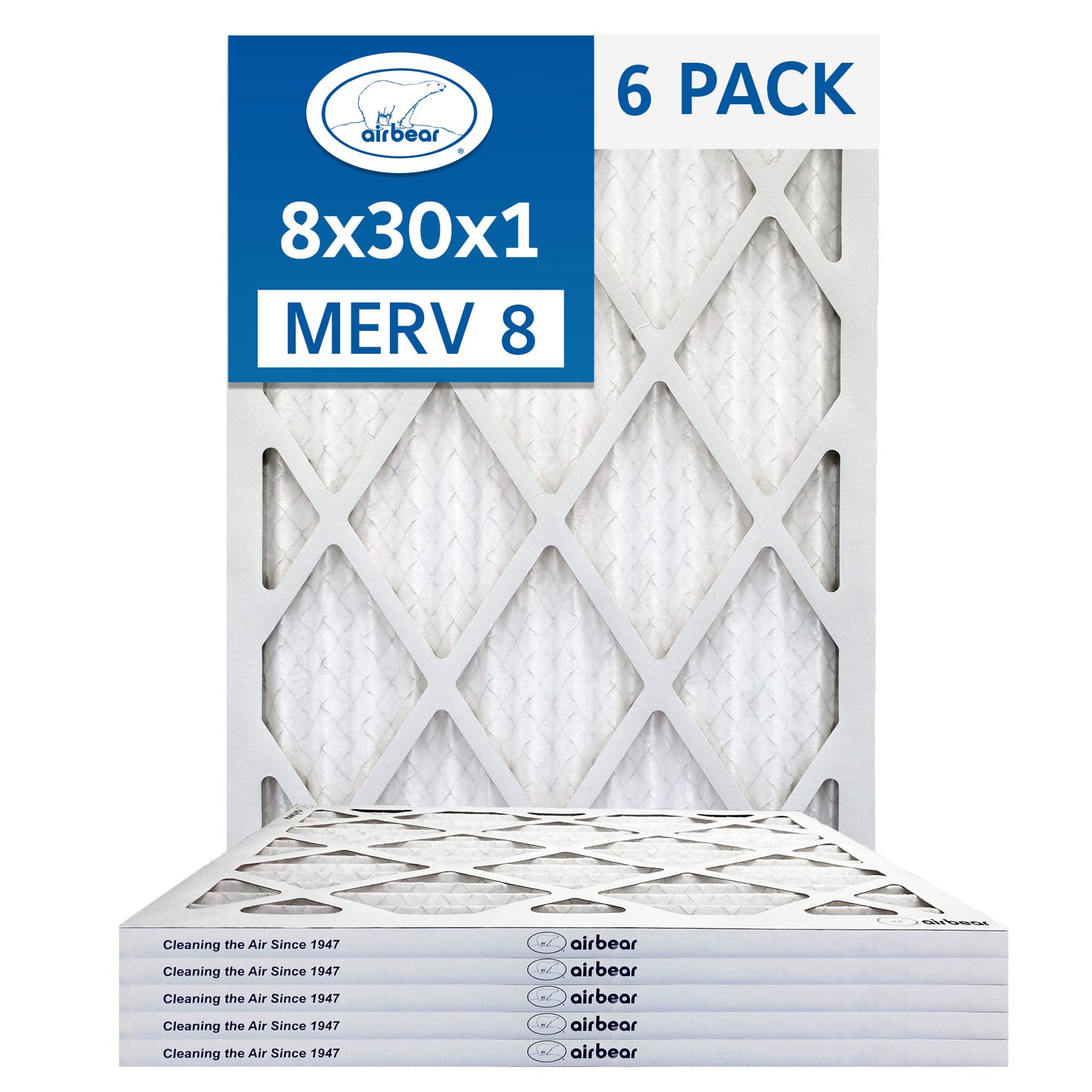 Air Bear 8x30x1 Pleated Air Filter