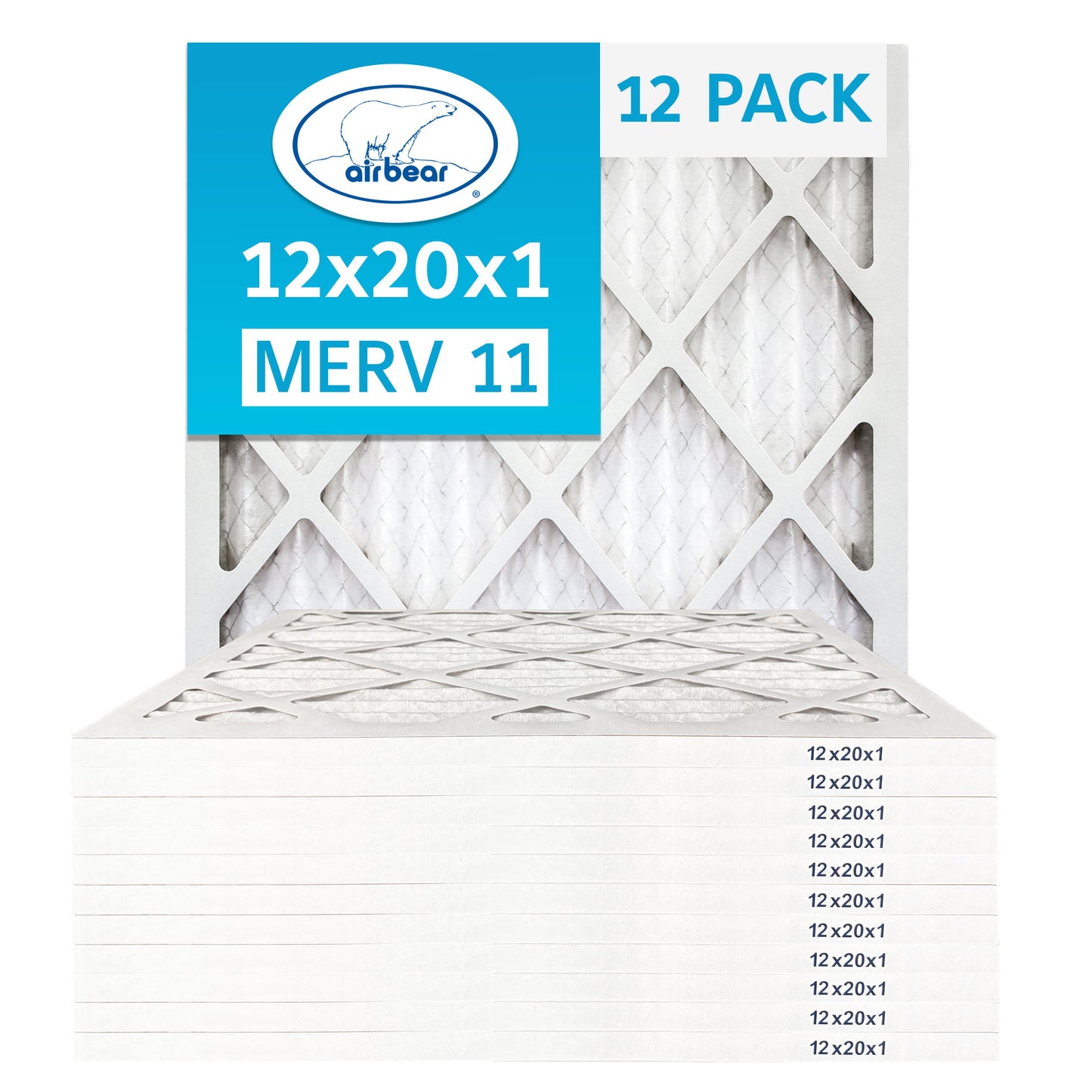 Air Bear 12x20x1 Pleated Air Filter