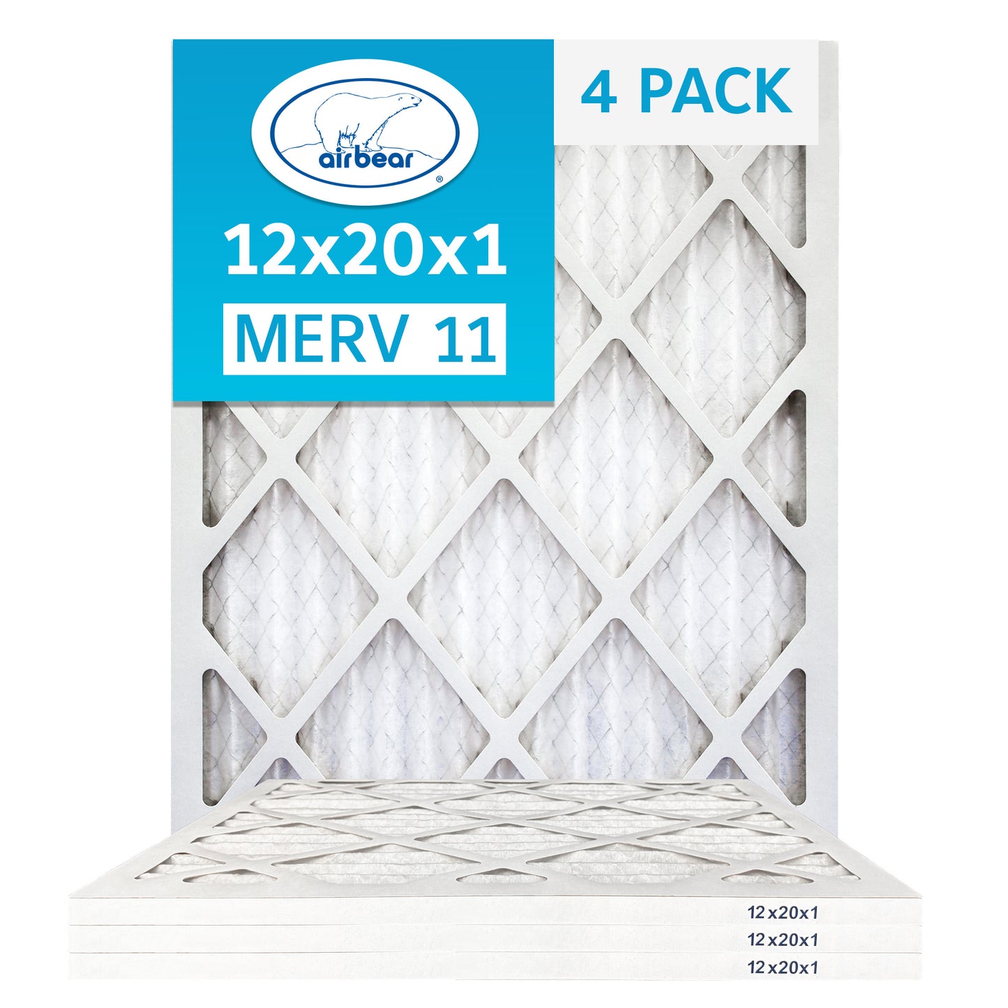 Air Bear 12x20x1 Pleated Air Filter