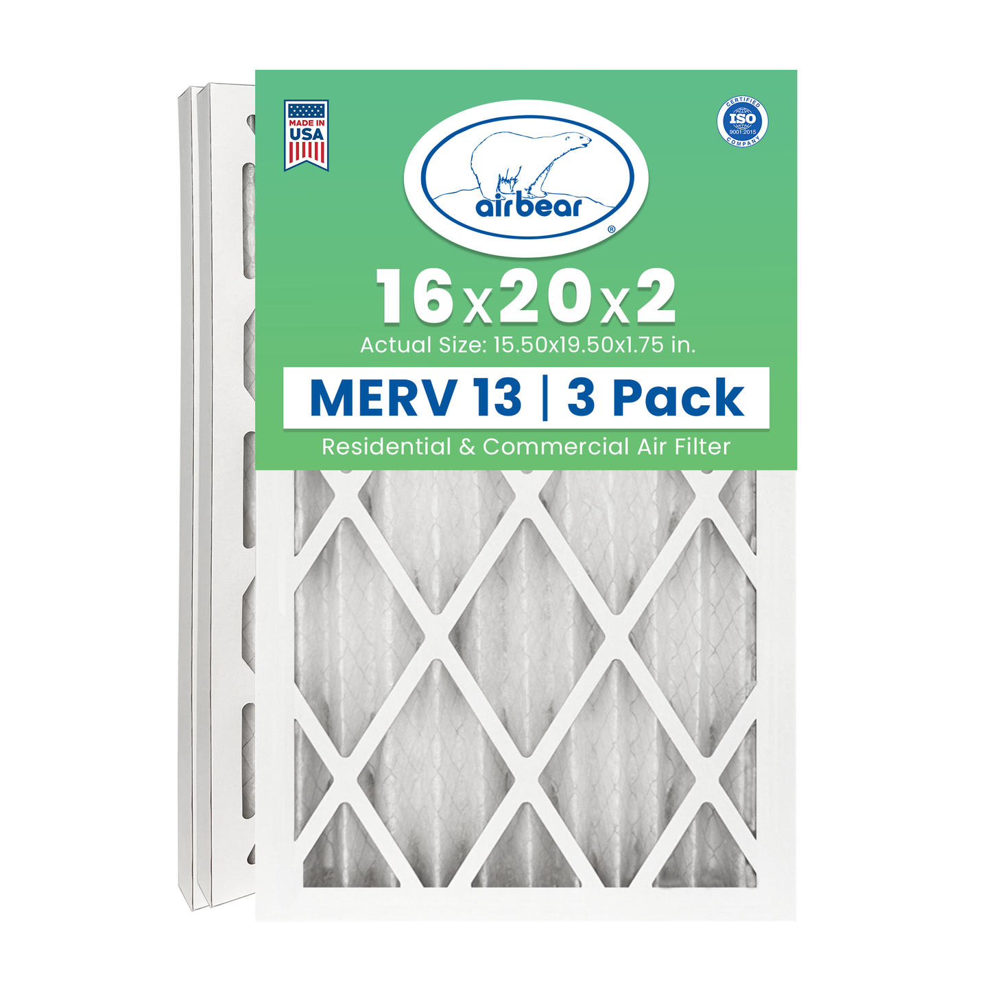 Air Bear 16x20x2 Pleated Air Filters