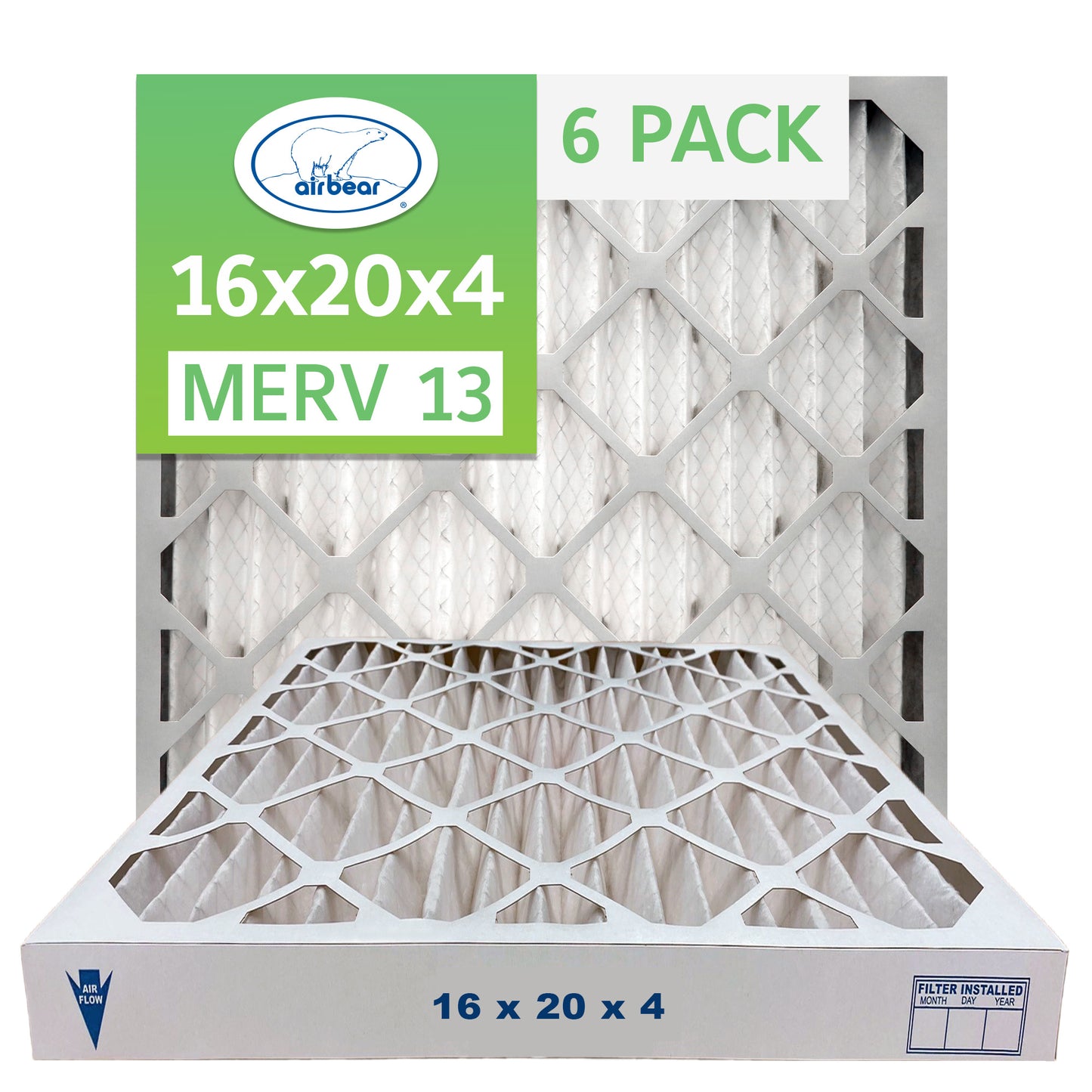 Air Bear 16x20x4 Pleated Air Filter