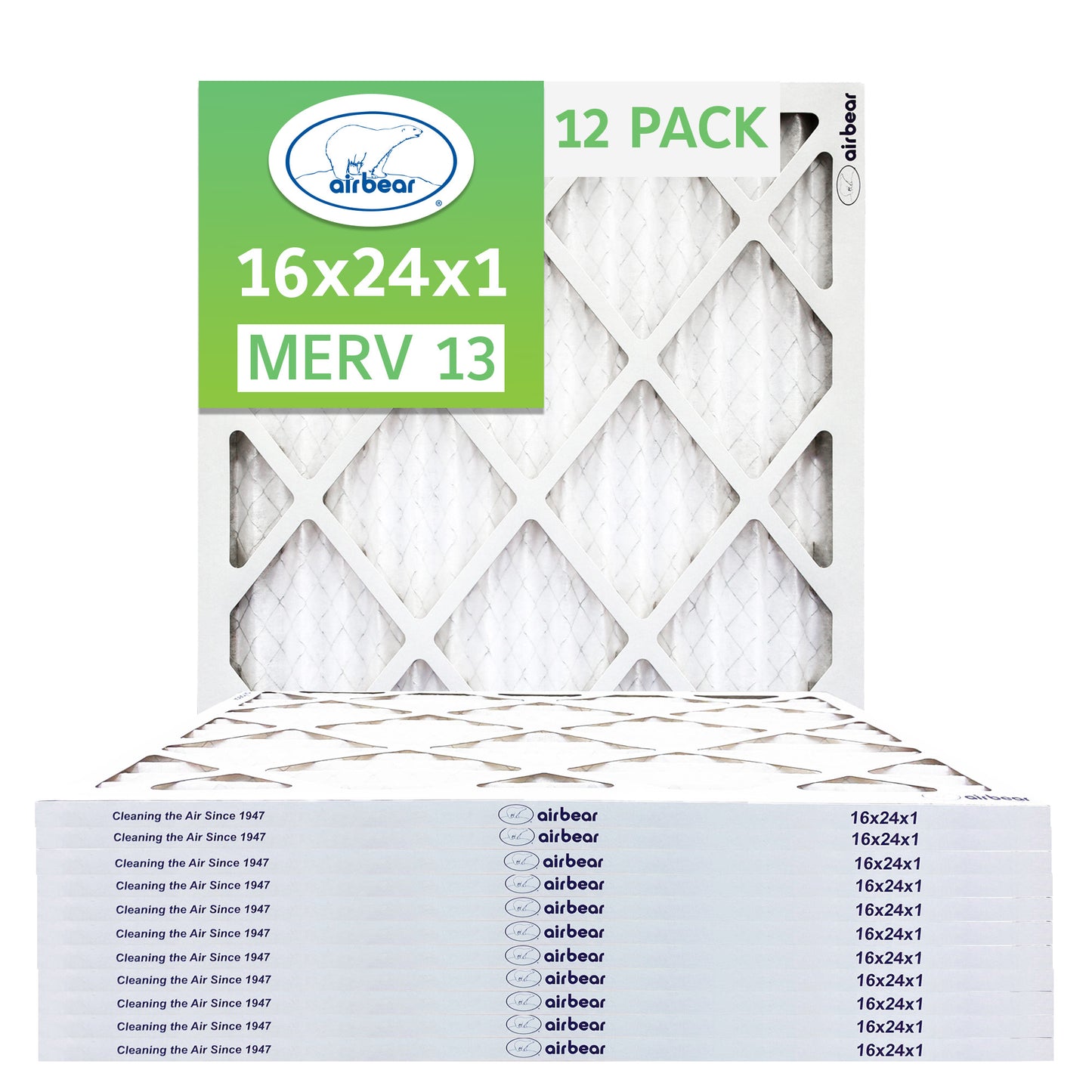 Air Bear 16x24x1 Pleated Air Filters