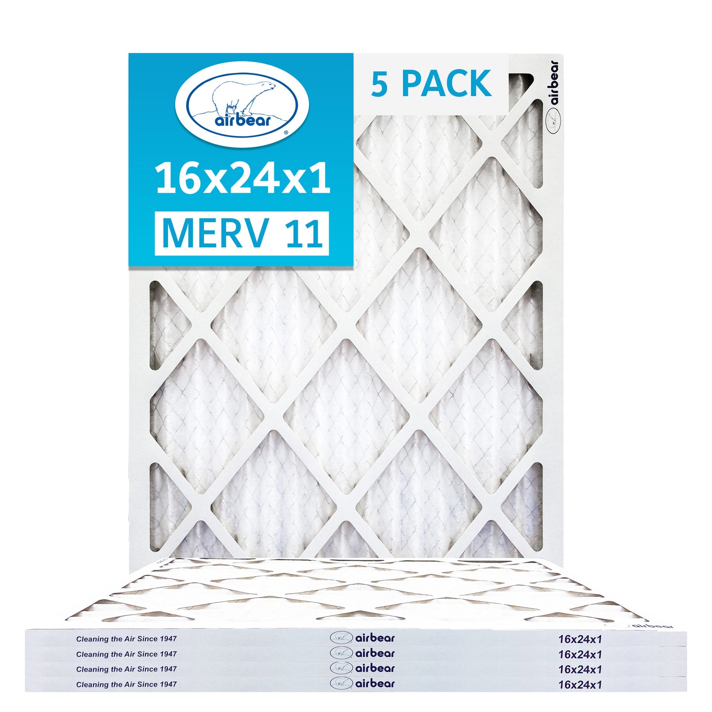 Air Bear 16x24x1 Pleated Air Filters