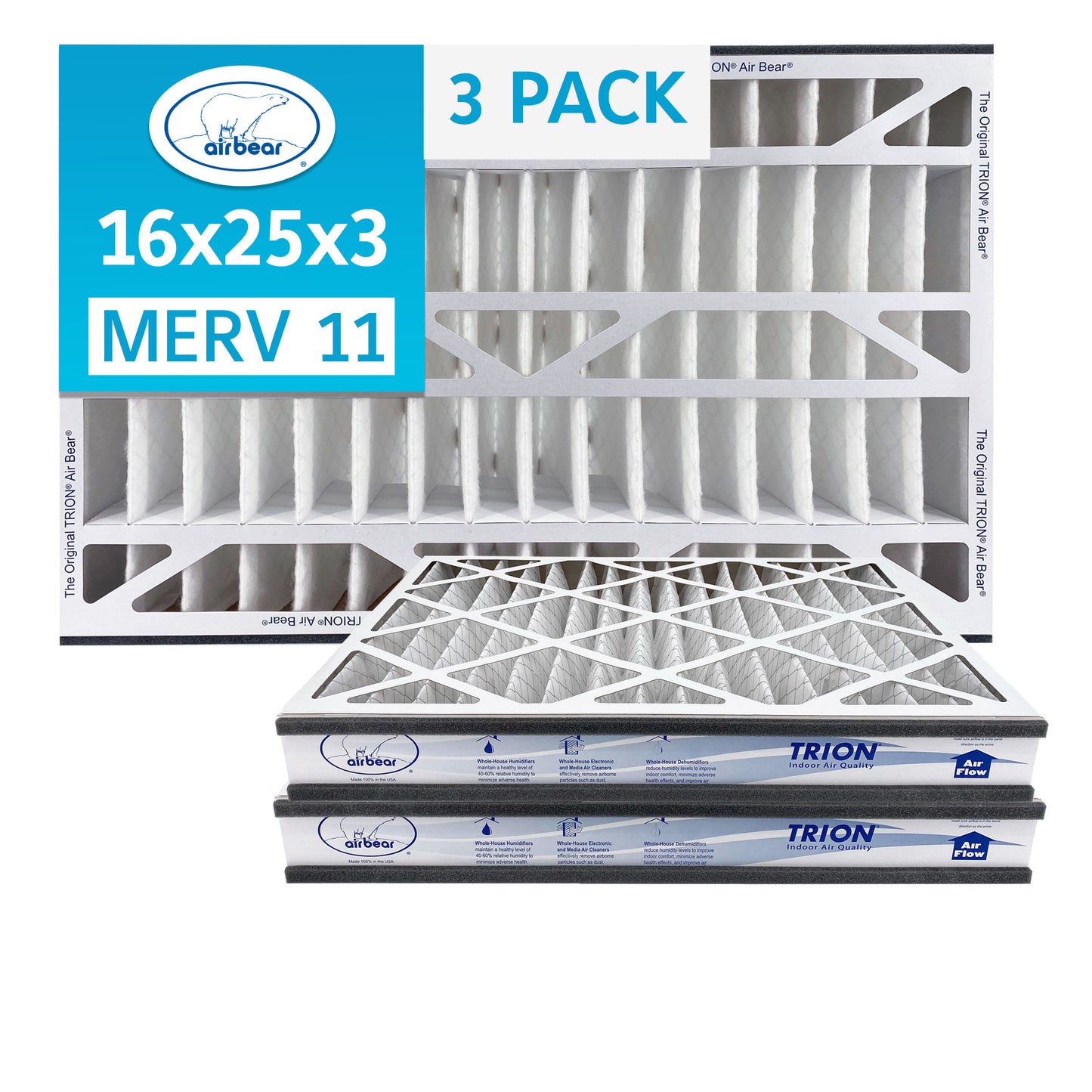 16x25x3 TRION Air Bear Cub Pleated Air Filter