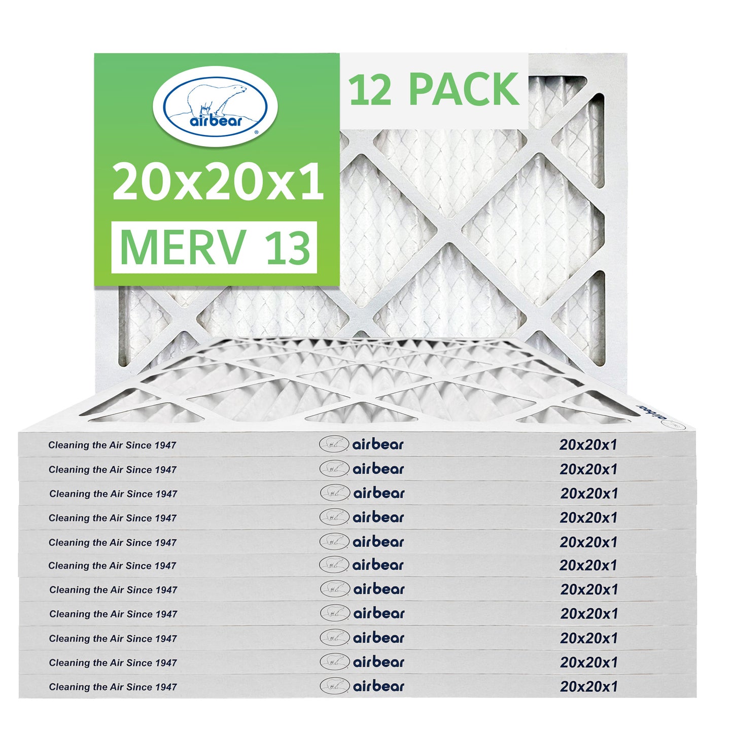 20x20x1 Air Bear Pleated Air Filter