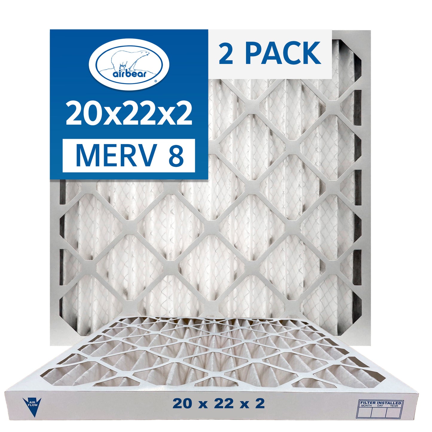 Air Bear 20x22x2 Pleated Air Filter