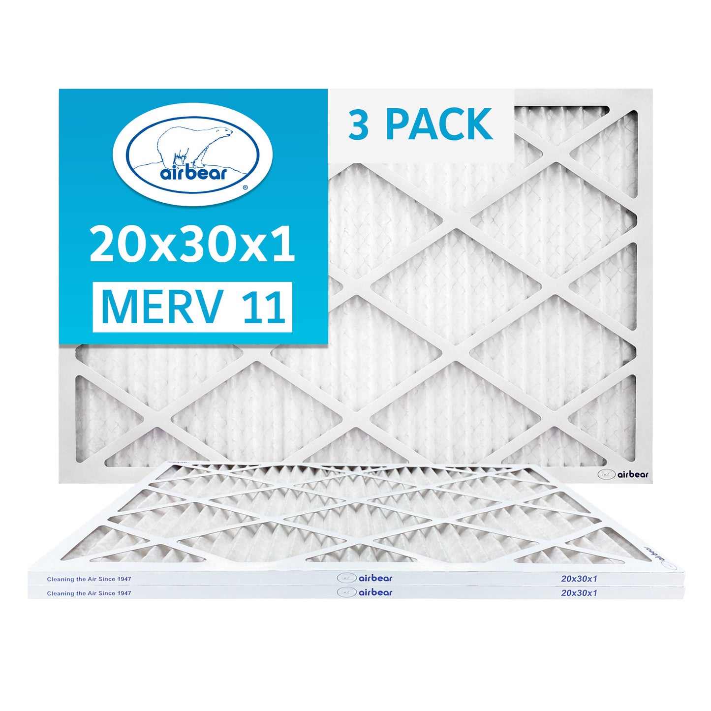 Air Bear 20x30x1 Pleated Air Filter