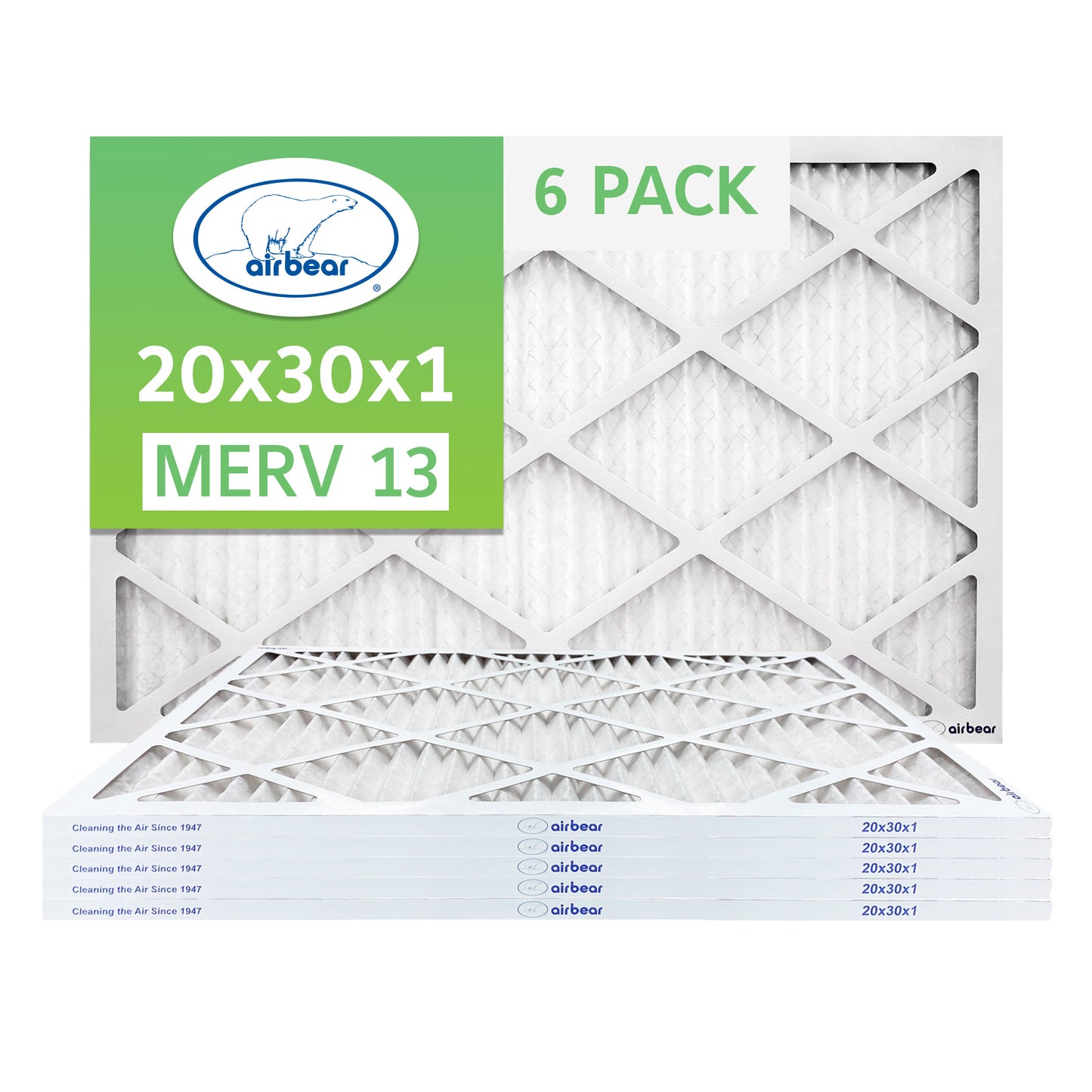Air Bear 20x30x1 Pleated Air Filter