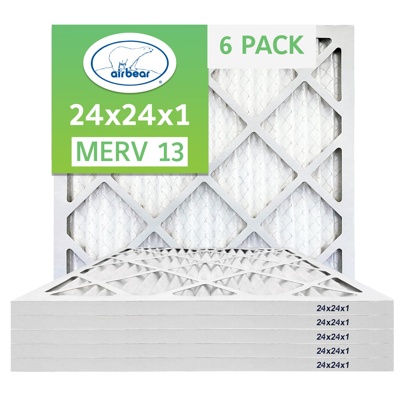 Air Bear 24x24x1 Pleated Air Filter