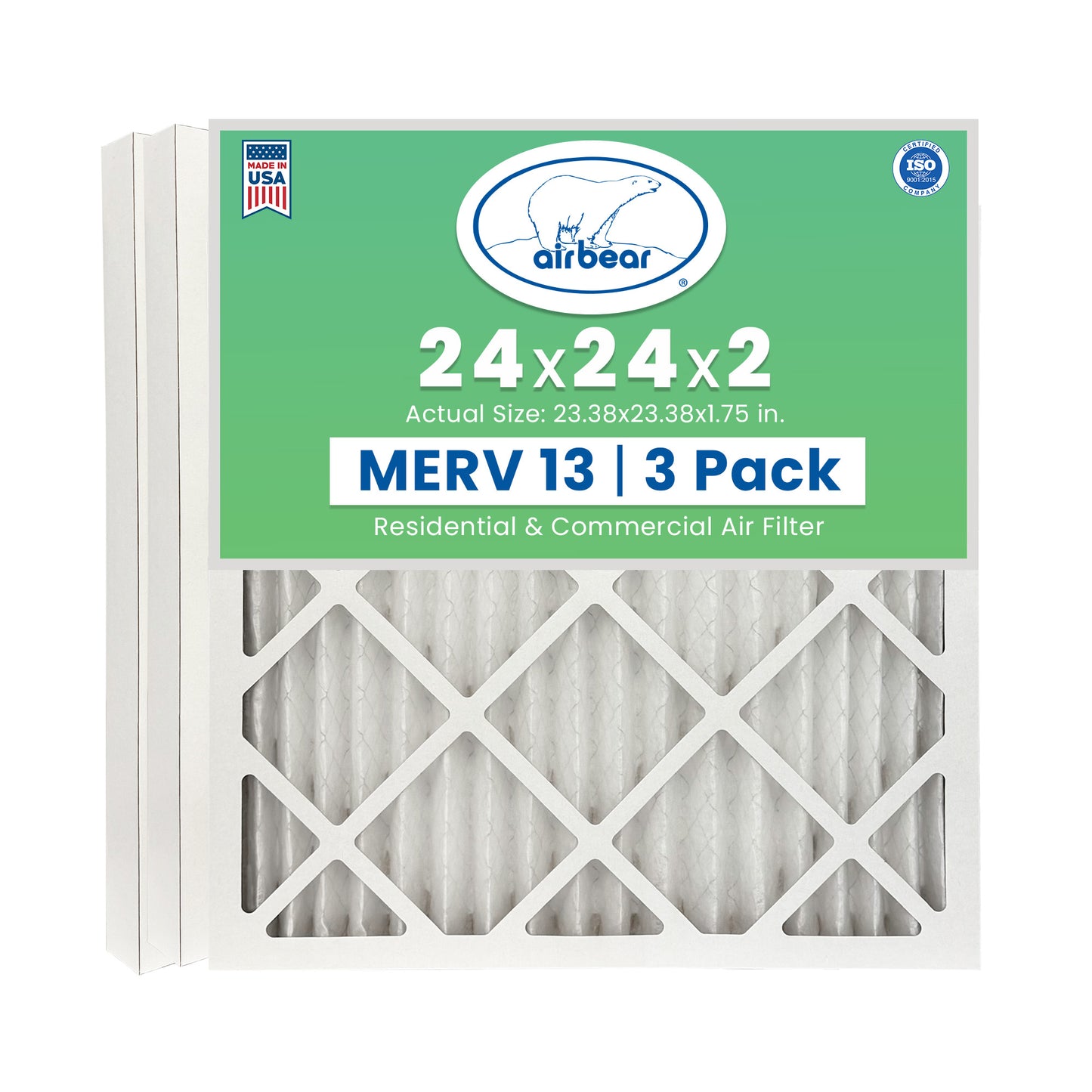 Air Bear 24x24x2 Pleated Air Filter