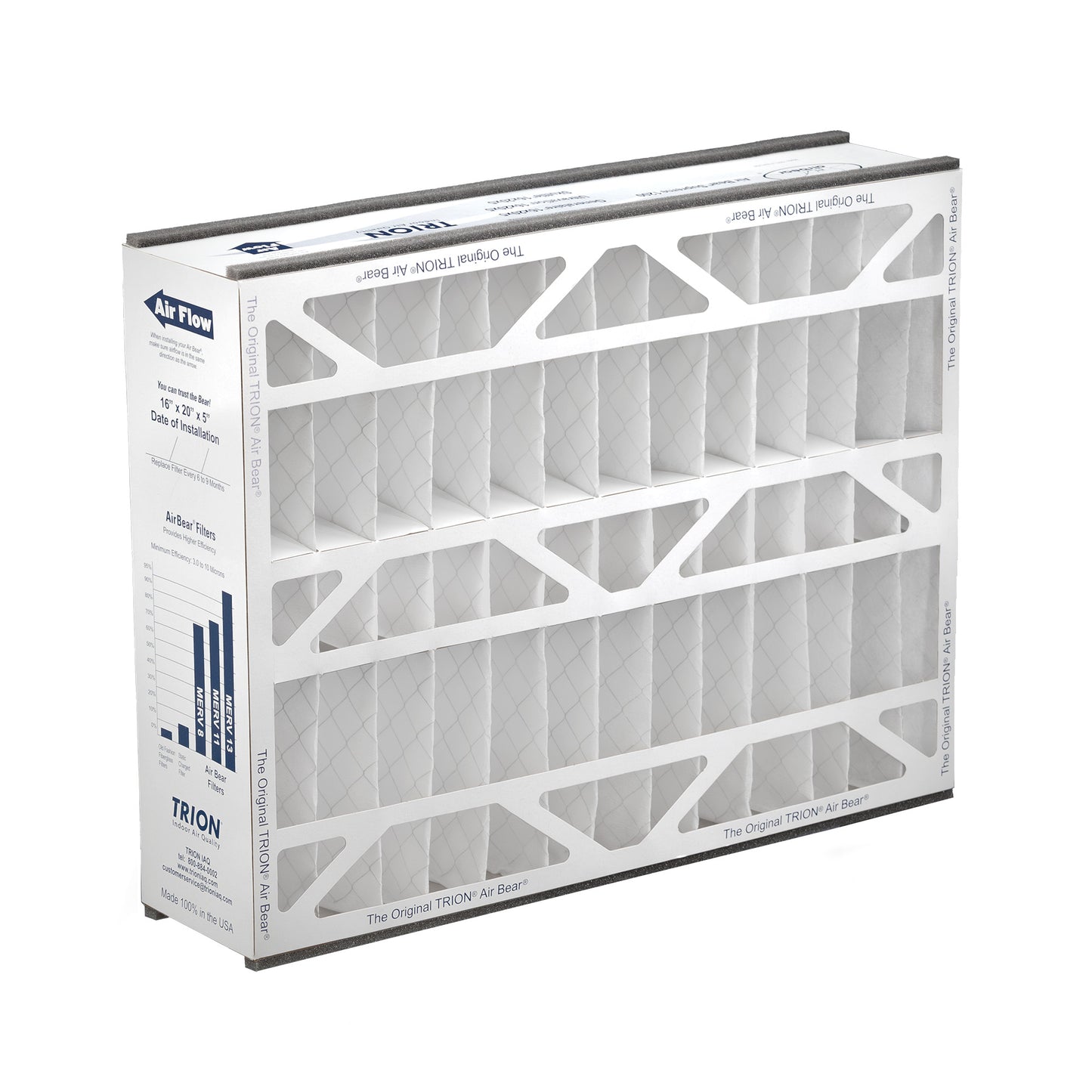 Air Bear 16x20x5 Pleated Air Filter