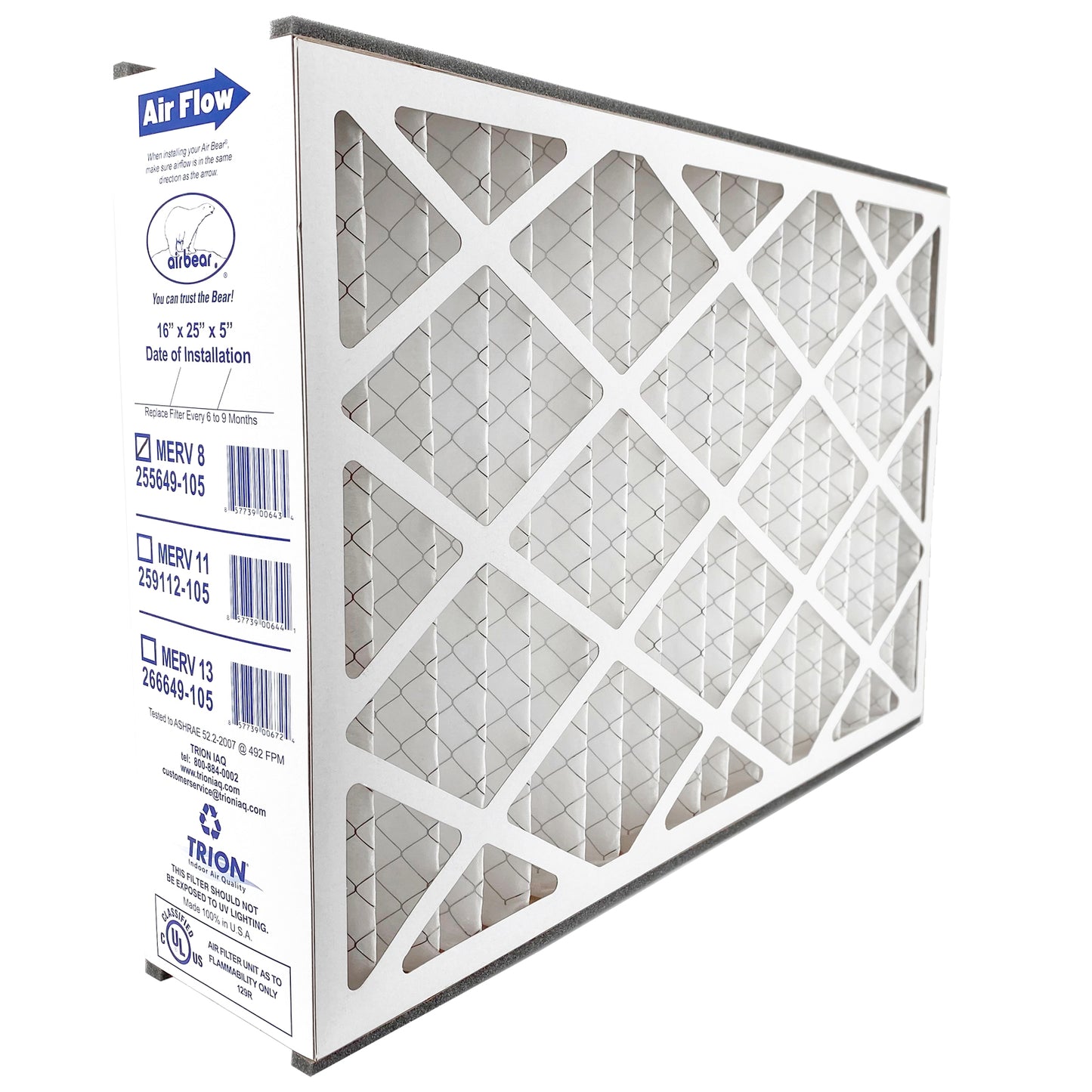 16x25x5 air filter Air Bear