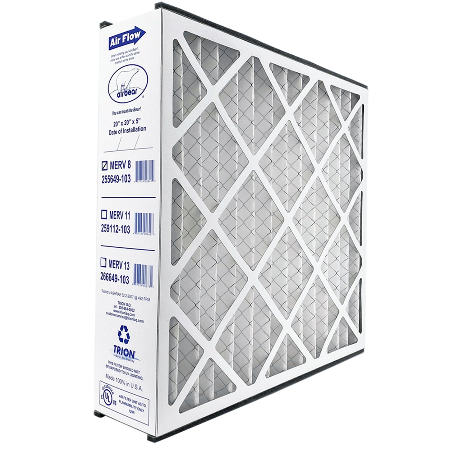 20x20x5 Air Bear MERV 8