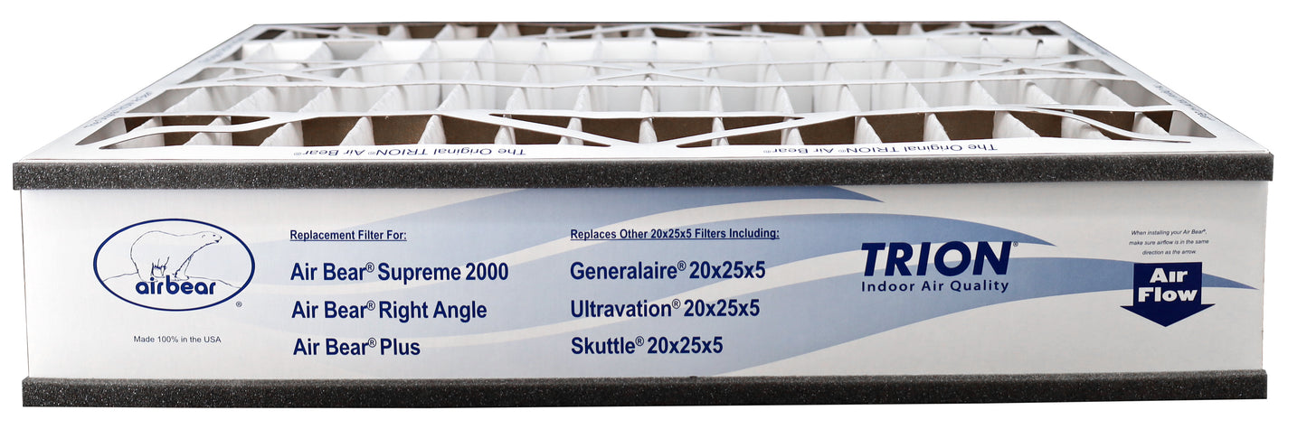 20x25x5 Air Filter Side TRION Air Bear